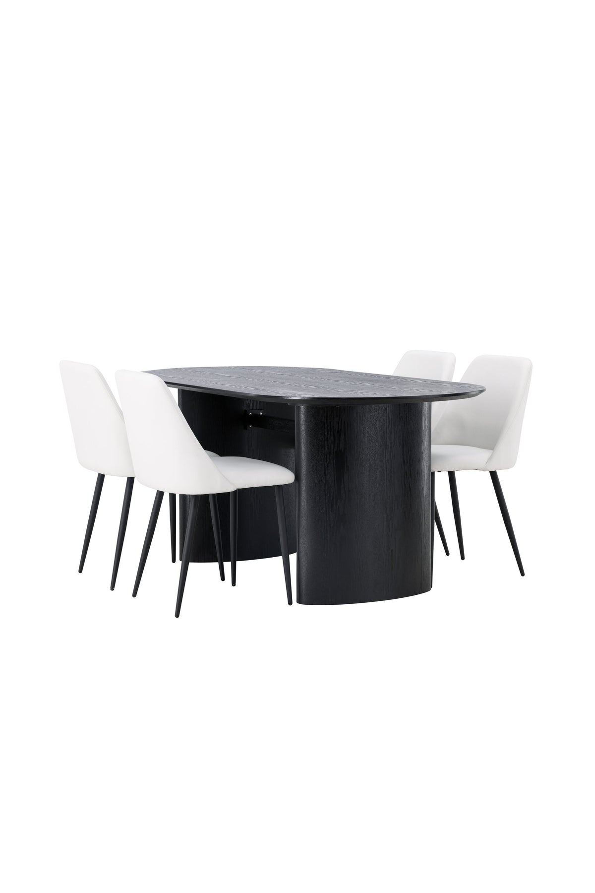 Isolde Esszimmerset + Night 180cm/4St. in Schwarz-Weiss präsentiert im Onlineshop von KAQTU Design AG. Esszimmerset ist von Venture Home