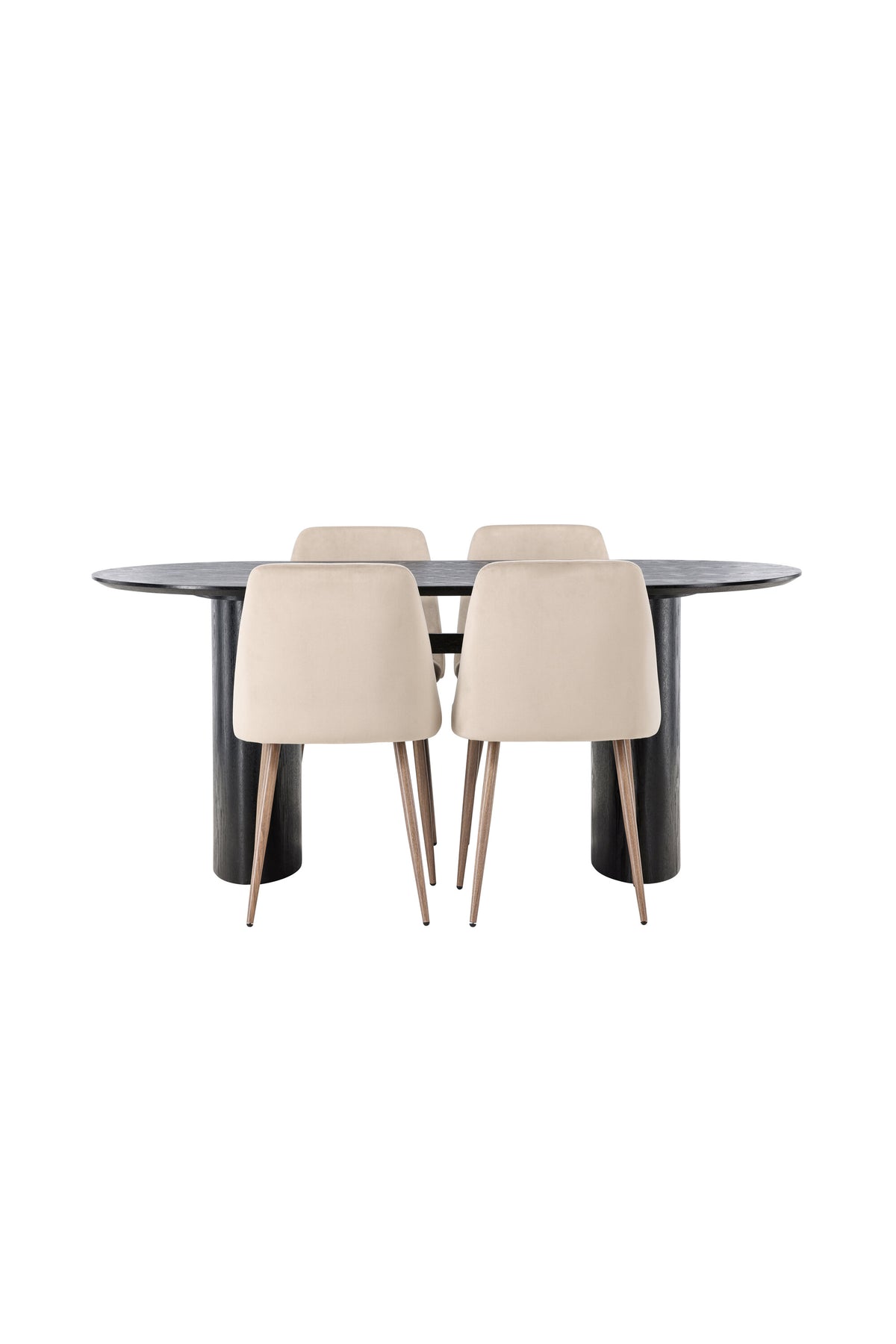 Isolde Esszimmerset + Night 180cm/4St. in Braun, Walnuss präsentiert im Onlineshop von KAQTU Design AG. Esszimmerset ist von Venture Home
