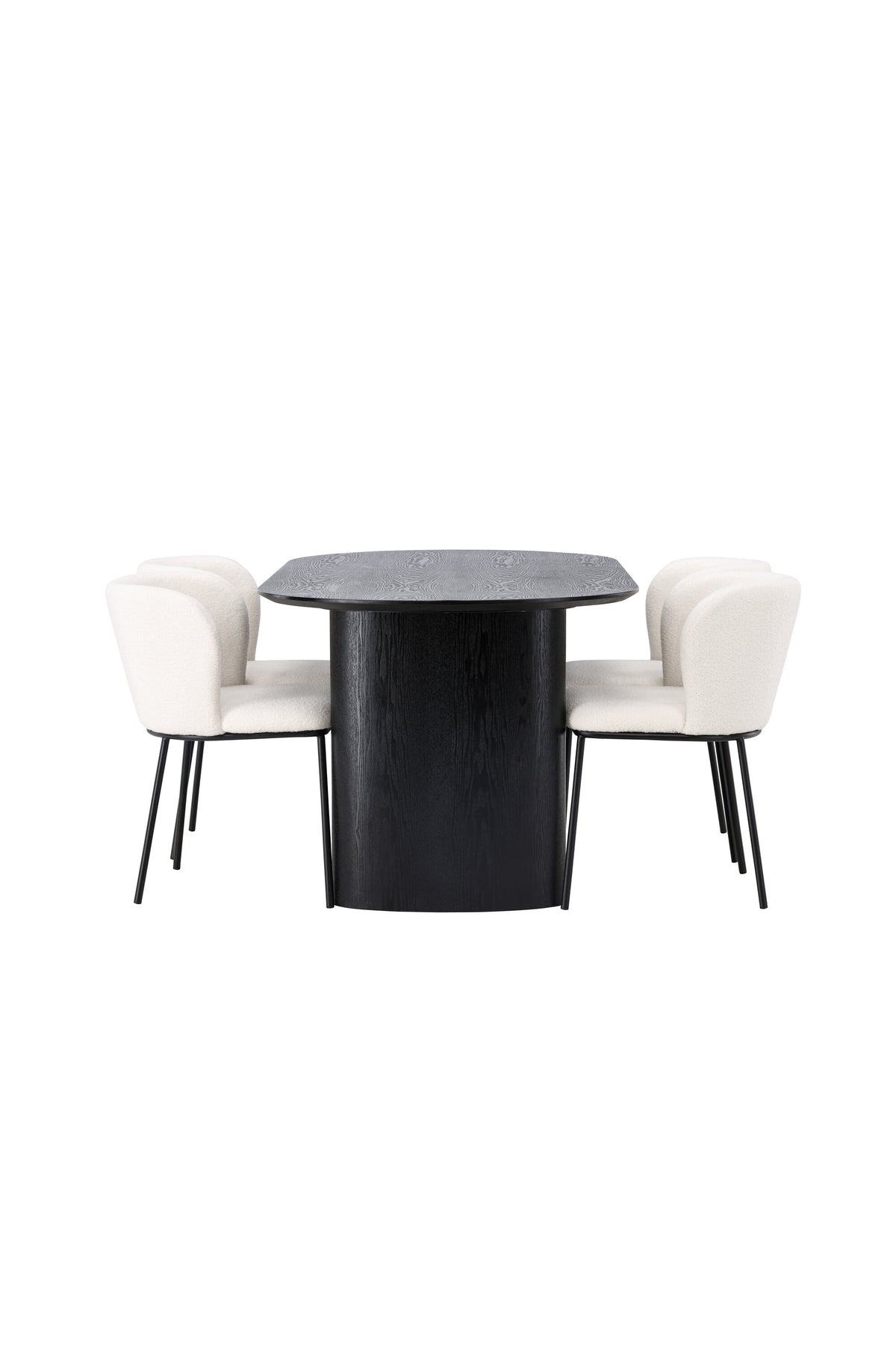 Isolde Esszimmerset + Edina 180cm/4St. in Schwarz-Weiss präsentiert im Onlineshop von KAQTU Design AG. Esszimmerset ist von Venture Home