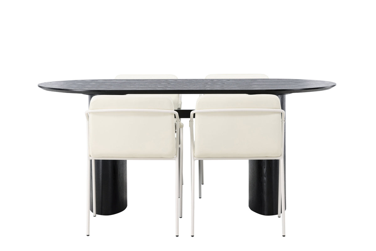 Isolde Esszimmerset + Tvist 180cm/4St. in Beige präsentiert im Onlineshop von KAQTU Design AG. Esszimmerset ist von Venture Home