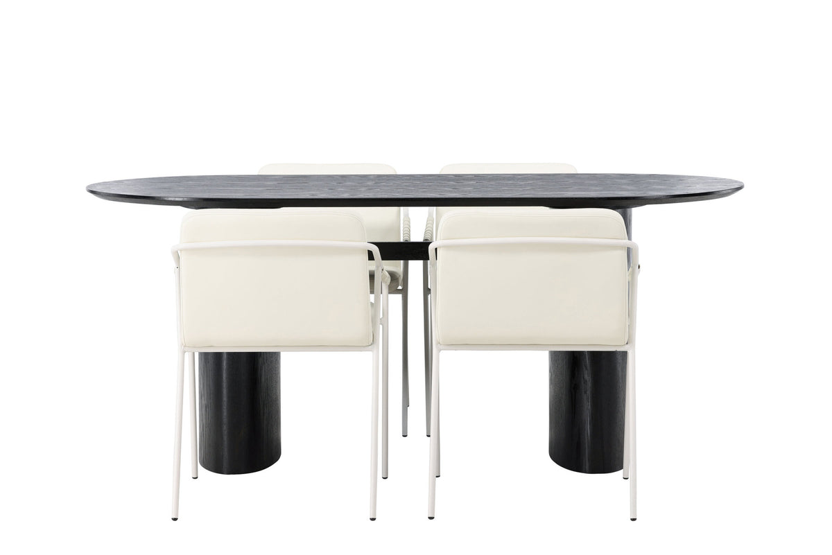 Isolde Esszimmerset + Tvist 180cm/4St. in Beige präsentiert im Onlineshop von KAQTU Design AG. Esszimmerset ist von Venture Home