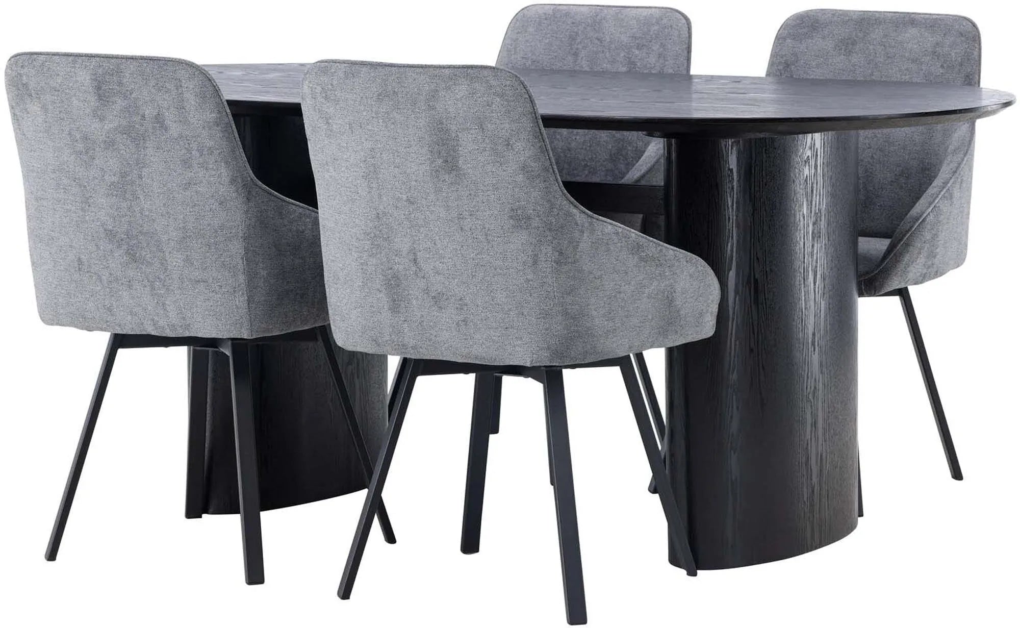Stilvolles Isolde Tischset mit 4 Rosie Stühlen, 180cm, von Venture Home.