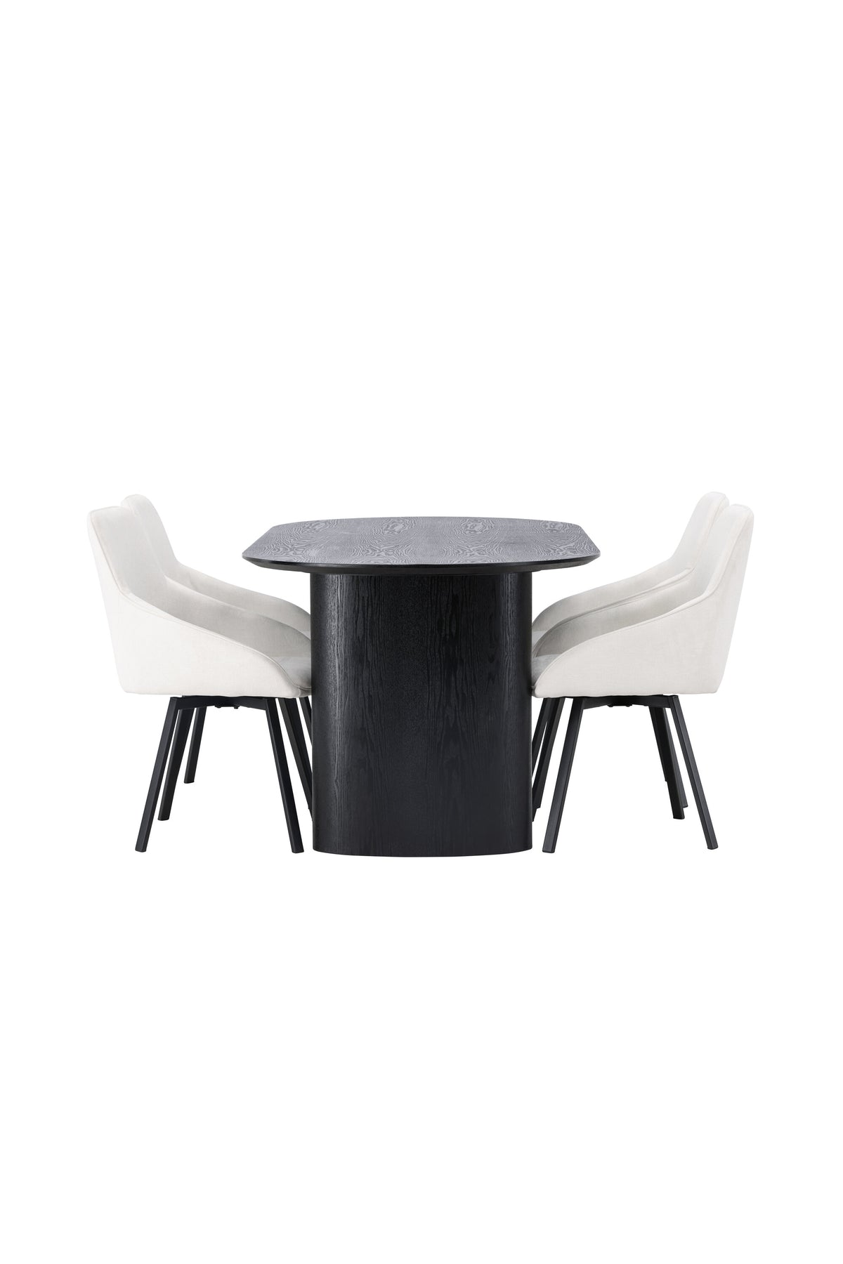 Isolde Esszimmerset + Rosie 180cm/4St. in Beige / Schwarz präsentiert im Onlineshop von KAQTU Design AG. Esszimmerset ist von Venture Home