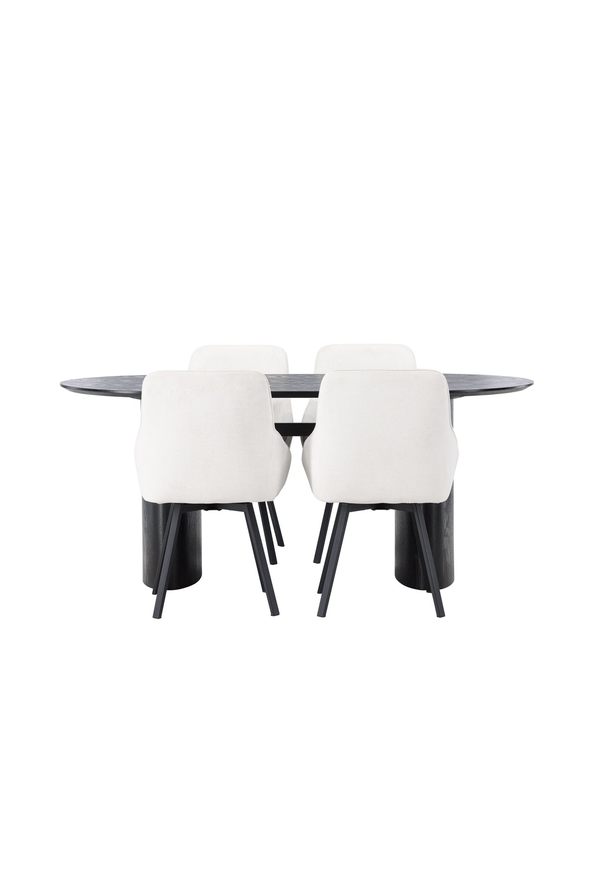 Isolde Esszimmerset + Rosie 180cm/4St. in Beige / Schwarz präsentiert im Onlineshop von KAQTU Design AG. Esszimmerset ist von Venture Home