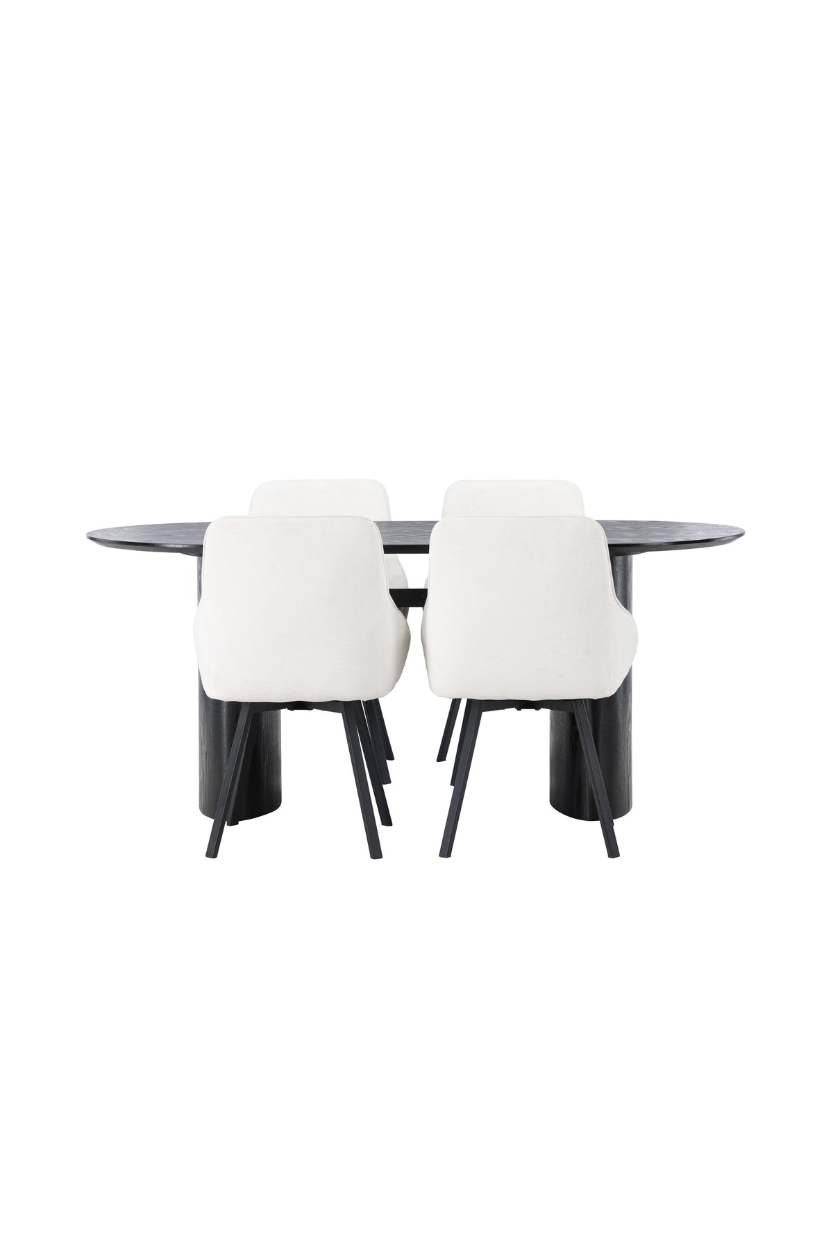 Isolde Esszimmerset + Rosie 180cm/4St. in Beige / Schwarz präsentiert im Onlineshop von KAQTU Design AG. Esszimmerset ist von Venture Home