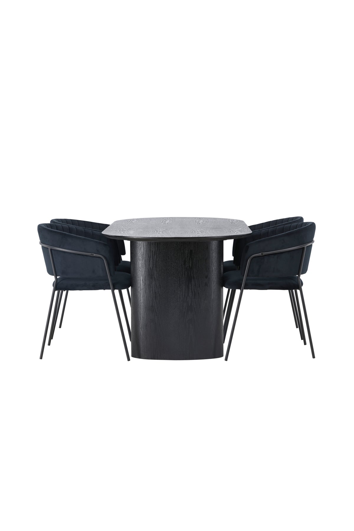 Isolde Esszimmerset + Selma 180cm/4St. in Schwarz präsentiert im Onlineshop von KAQTU Design AG. Esszimmerset ist von Venture Home