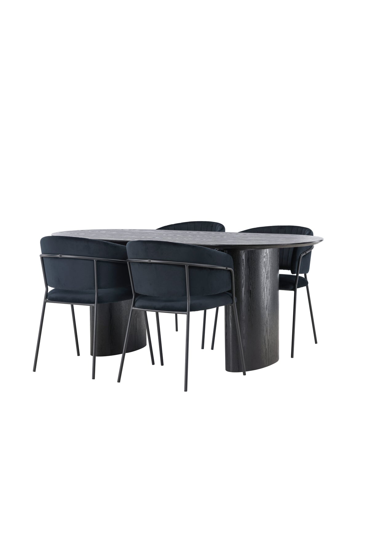 Isolde Esszimmerset + Selma 180cm/4St. in Schwarz präsentiert im Onlineshop von KAQTU Design AG. Esszimmerset ist von Venture Home