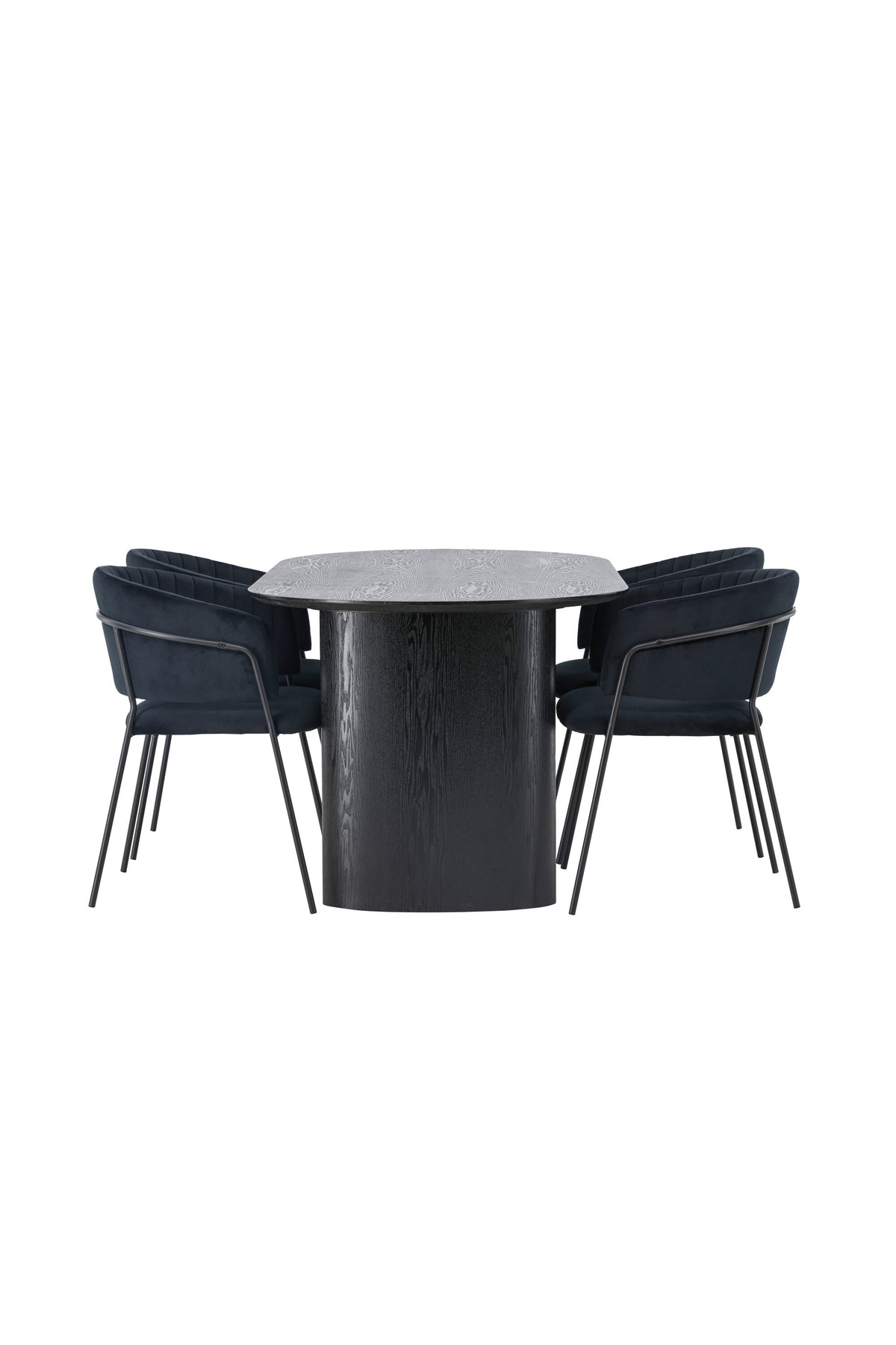 Isolde Esszimmerset + Selma 180cm/4St. in Schwarz präsentiert im Onlineshop von KAQTU Design AG. Esszimmerset ist von Venture Home