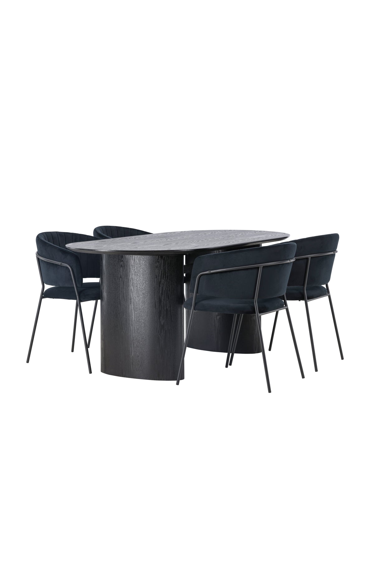 Isolde Esszimmerset + Selma 180cm/4St. in Schwarz präsentiert im Onlineshop von KAQTU Design AG. Esszimmerset ist von Venture Home