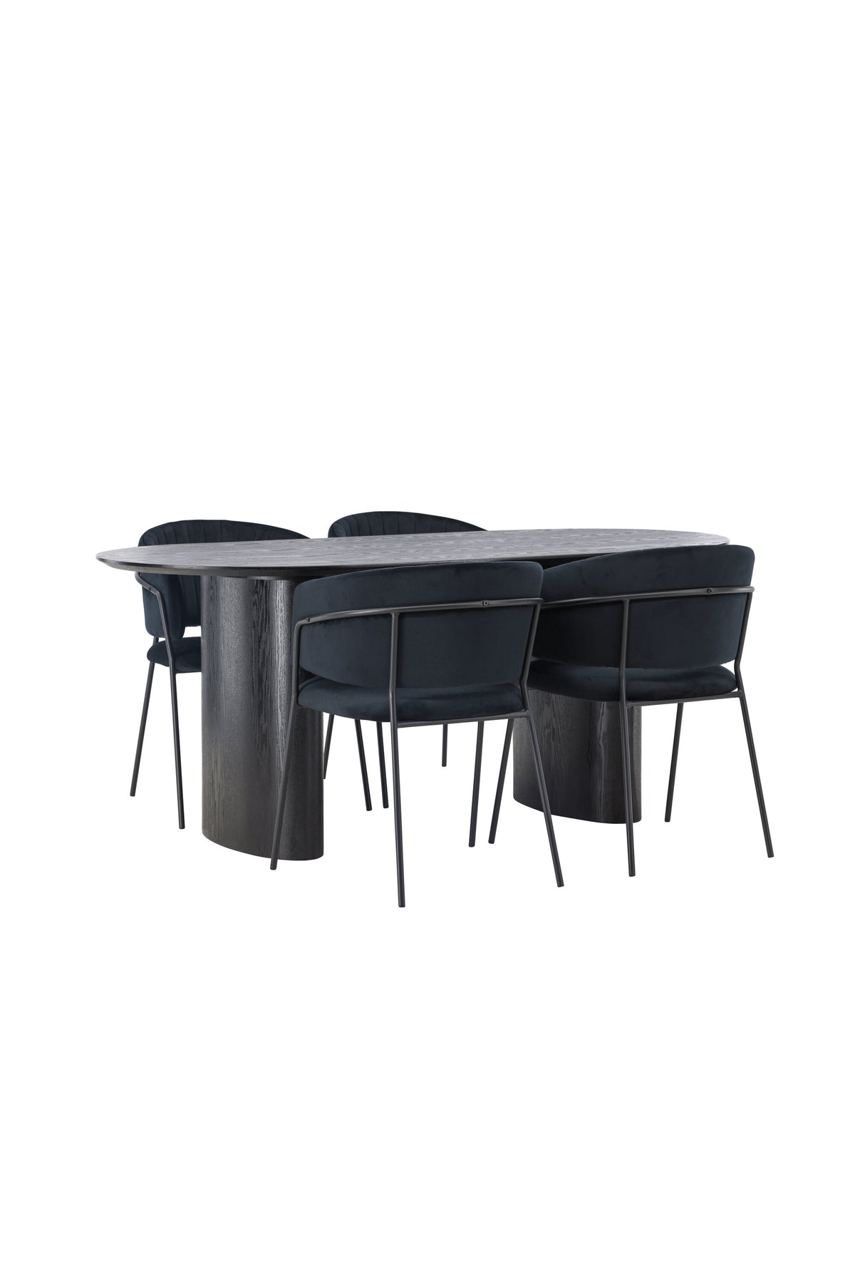 Isolde Esszimmerset + Selma 180cm/4St. in Schwarz präsentiert im Onlineshop von KAQTU Design AG. Esszimmerset ist von Venture Home