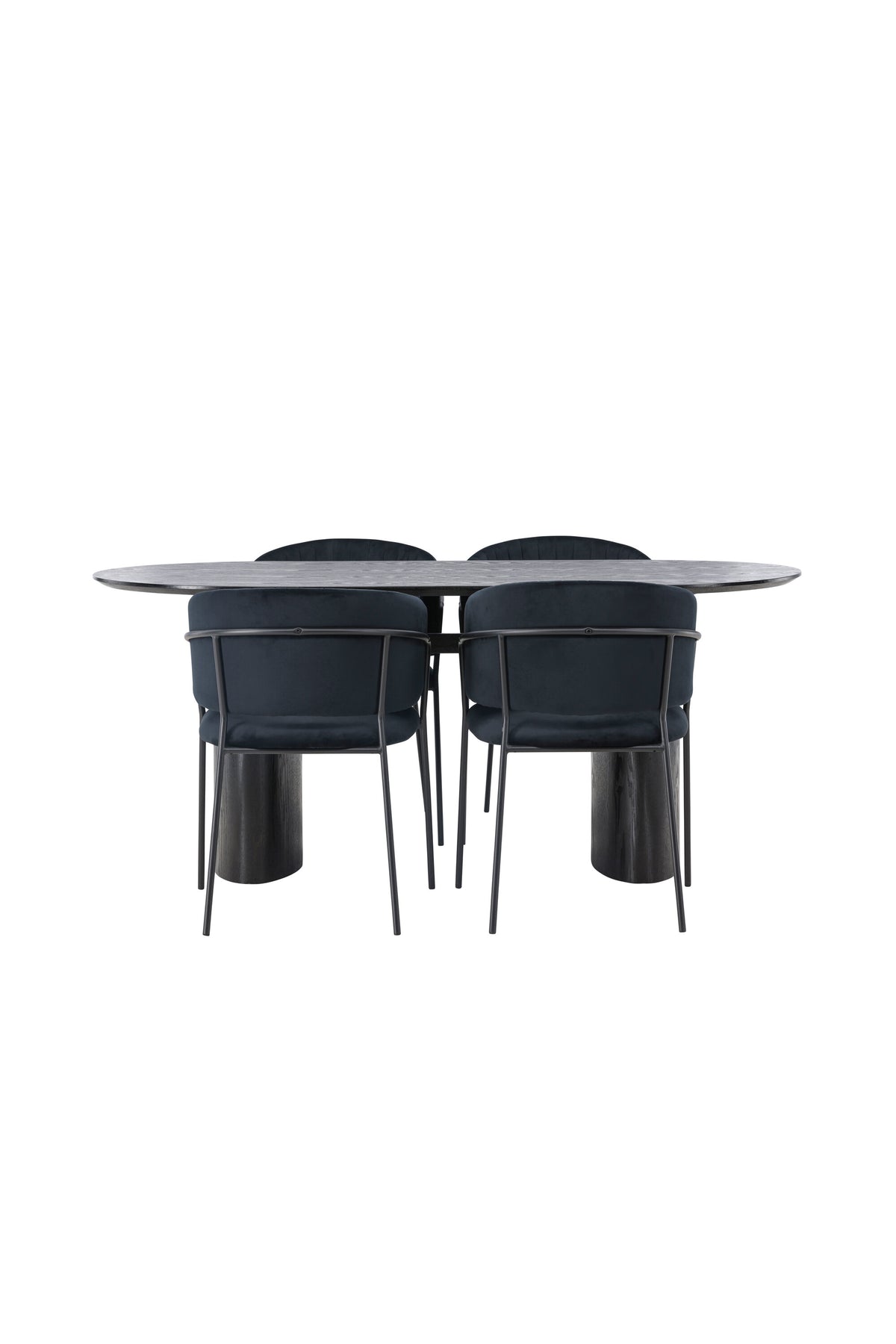 Isolde Esszimmerset + Selma 180cm/4St. in Schwarz präsentiert im Onlineshop von KAQTU Design AG. Esszimmerset ist von Venture Home