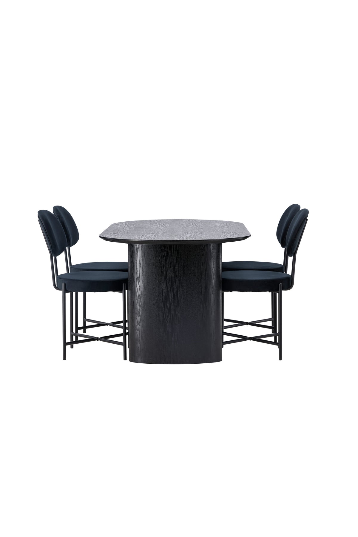 Isolde Esszimmerset + Stella 180cm/4St. in Schwarz präsentiert im Onlineshop von KAQTU Design AG. Esszimmerset ist von Venture Home