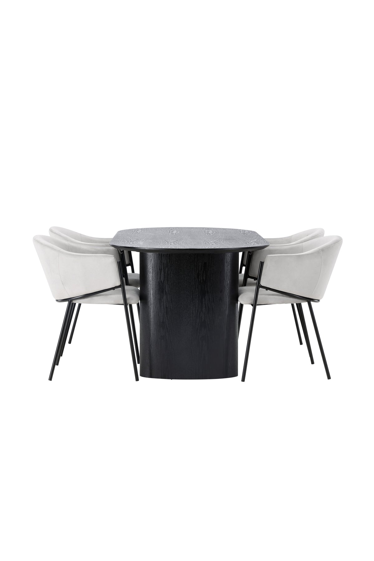 Isolde Esszimmerset + Evelina 180cm/4St. in Schwarzgrau präsentiert im Onlineshop von KAQTU Design AG. Esszimmerset ist von Venture Home