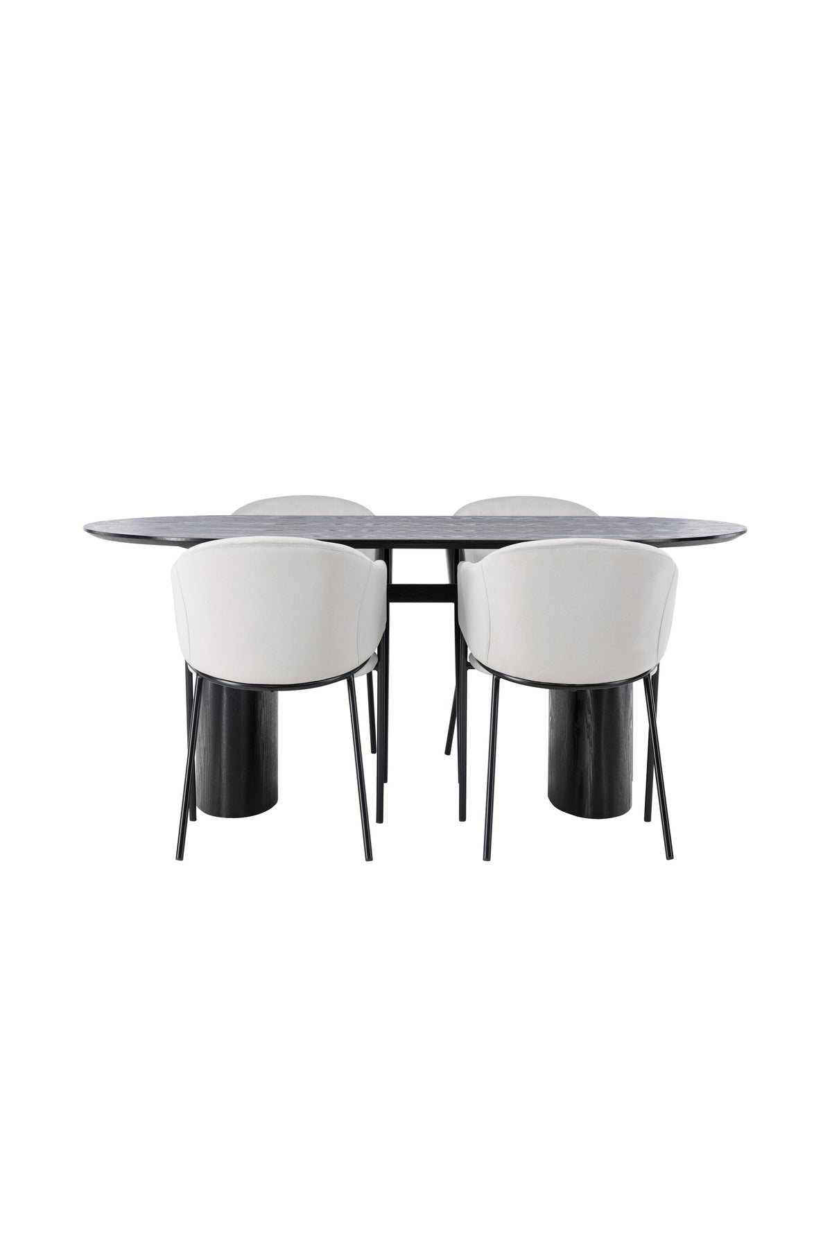 Isolde Esszimmerset + Evelina 180cm/4St. in Schwarzgrau präsentiert im Onlineshop von KAQTU Design AG. Esszimmerset ist von Venture Home