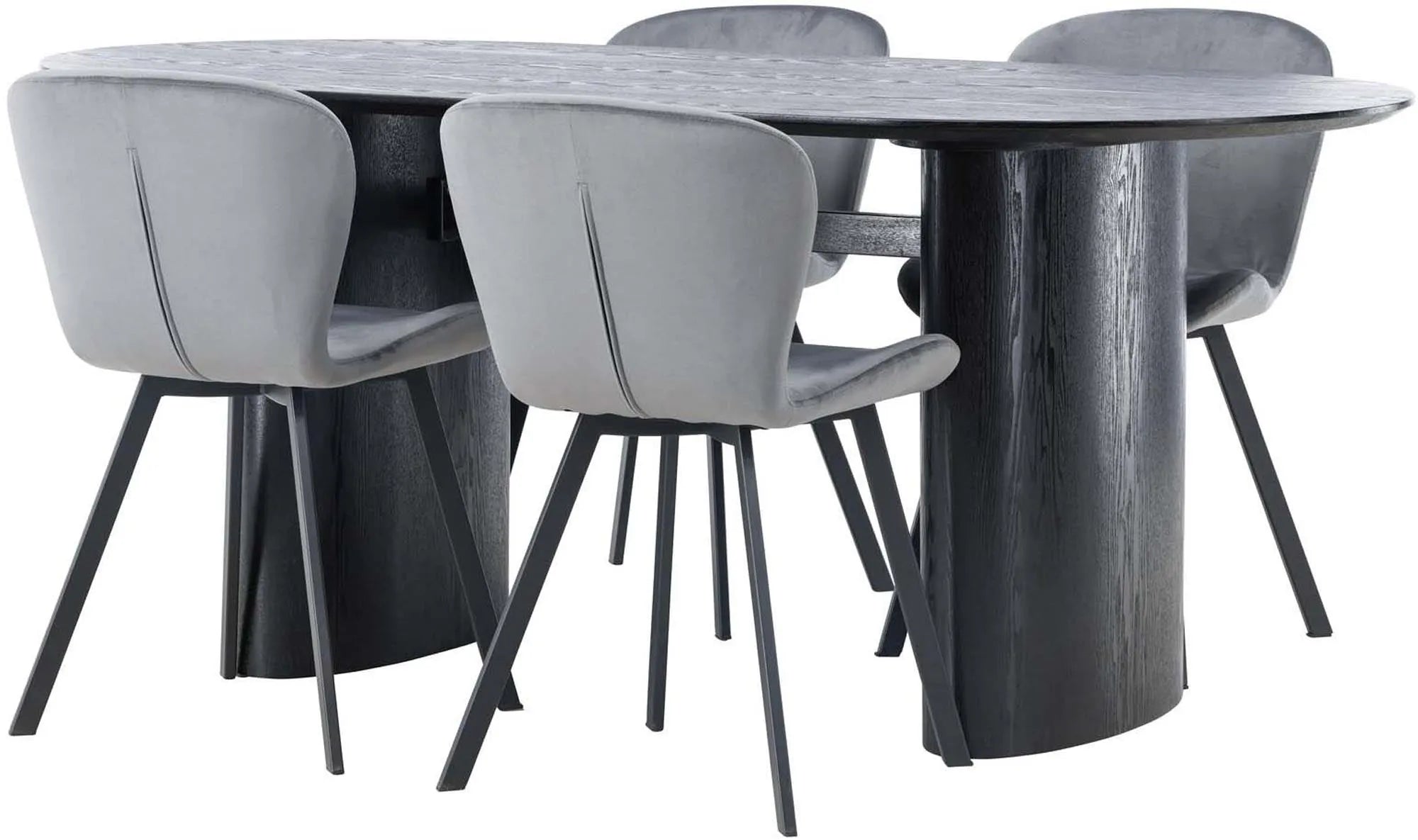 Elegantes Esszimmerset Isolde mit Lilja Tisch und 4 Stühlen.