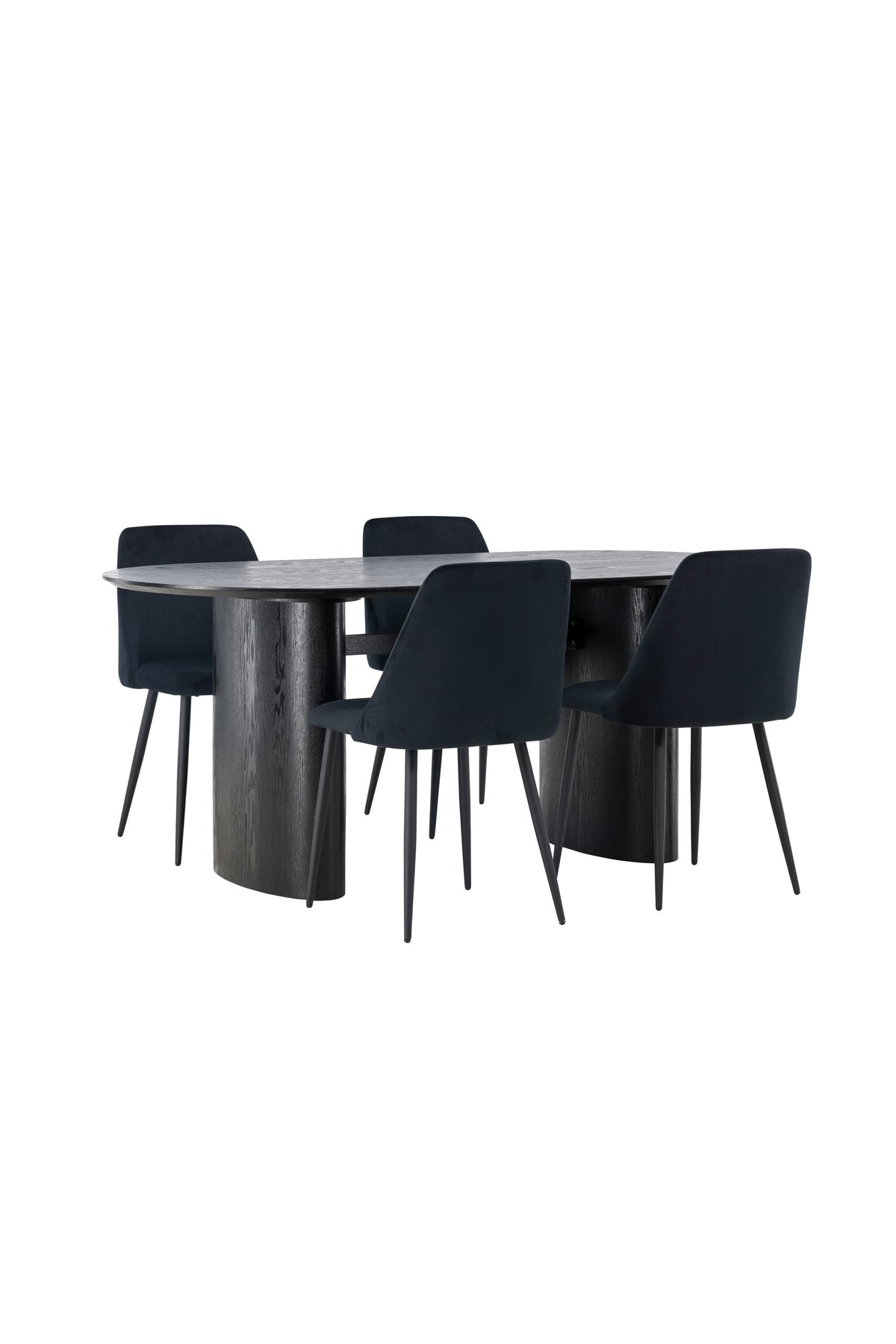 Isolde Esszimmerset + Night 180cm/4St. in Schwarz präsentiert im Onlineshop von KAQTU Design AG. Esszimmerset ist von Venture Home