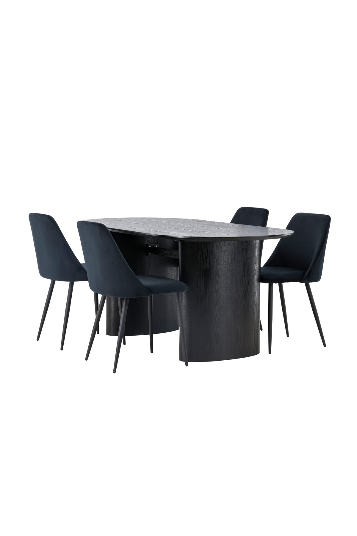 Isolde Esszimmerset + Night 180cm/4St. in Schwarz präsentiert im Onlineshop von KAQTU Design AG. Esszimmerset ist von Venture Home