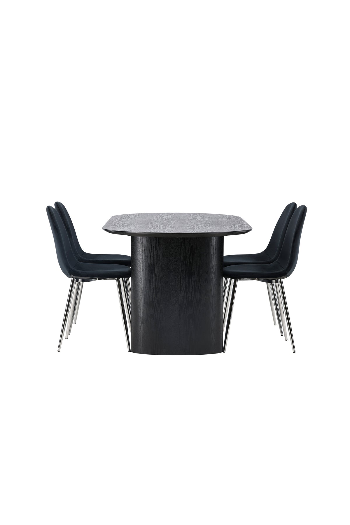 Isolde Esszimmerset + Polar 180cm/4St. in Schwarzes Silber präsentiert im Onlineshop von KAQTU Design AG. Esszimmerset ist von Venture Home