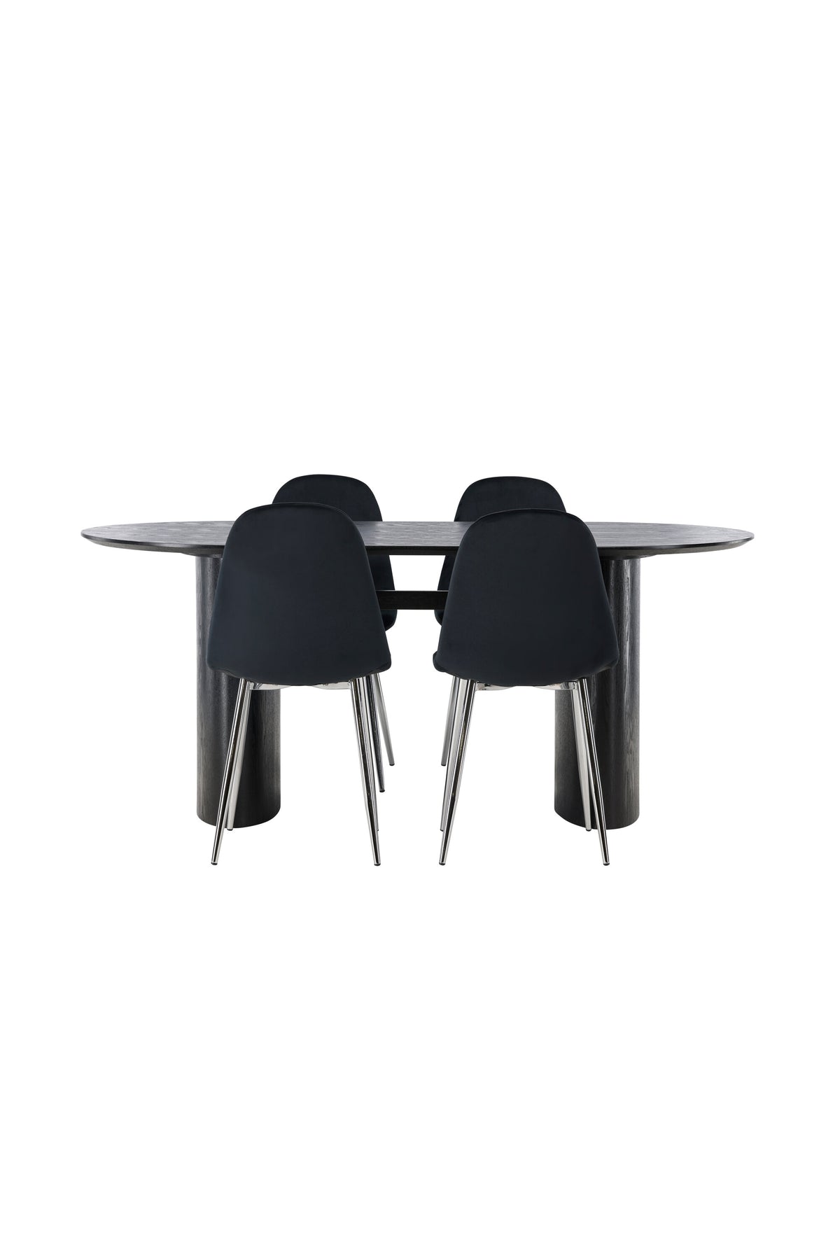 Isolde Esszimmerset + Polar 180cm/4St. in Schwarzes Silber präsentiert im Onlineshop von KAQTU Design AG. Esszimmerset ist von Venture Home