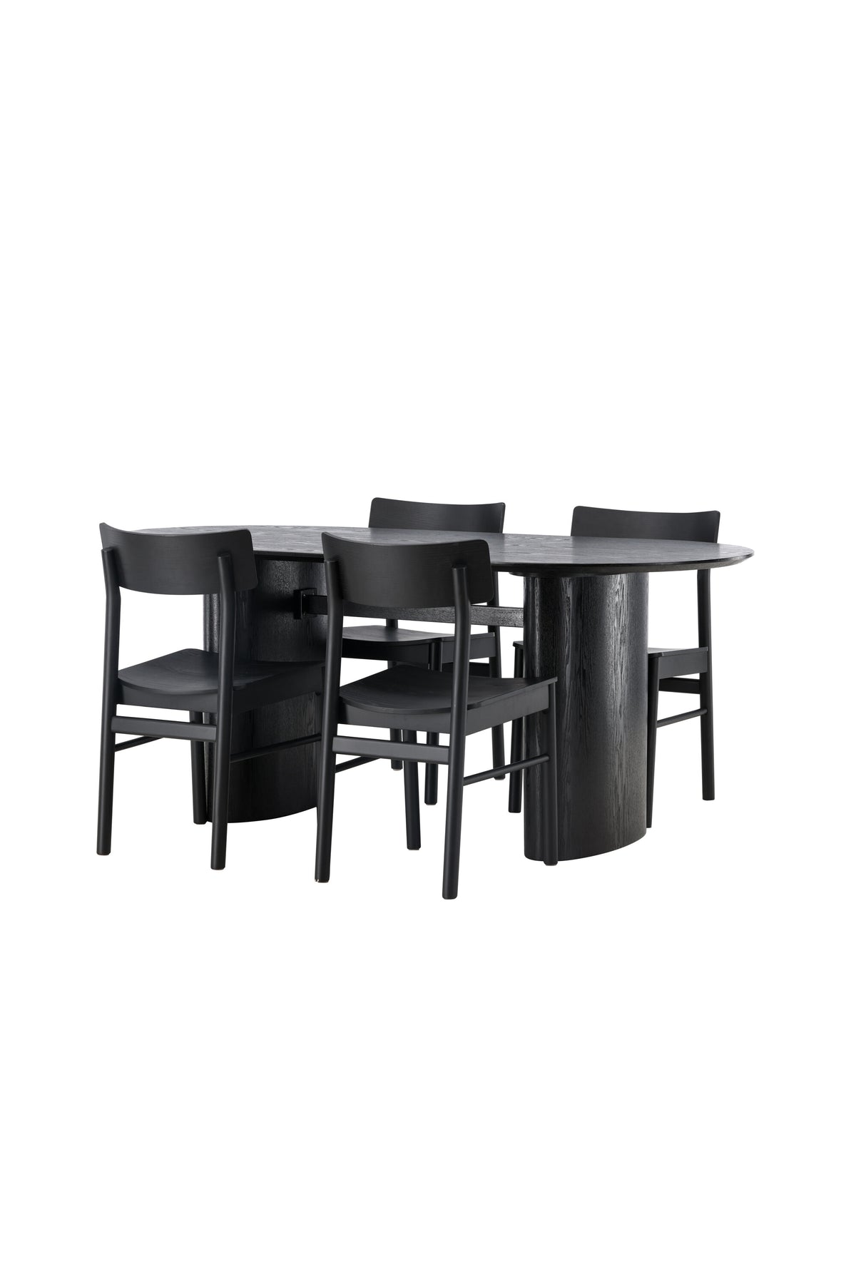 Isolde Esszimmerset + Montros 180cm/4St. in Schwarz präsentiert im Onlineshop von KAQTU Design AG. Esszimmerset ist von Venture Home