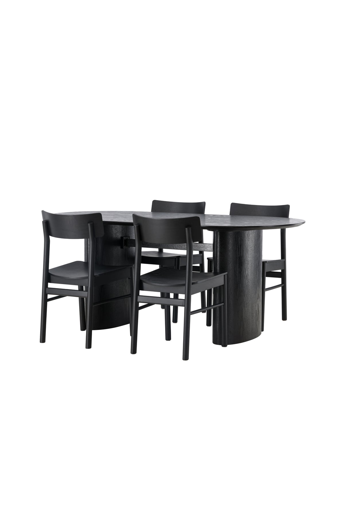 Isolde Esszimmerset + Montros 180cm/4St. in Schwarz präsentiert im Onlineshop von KAQTU Design AG. Esszimmerset ist von Venture Home