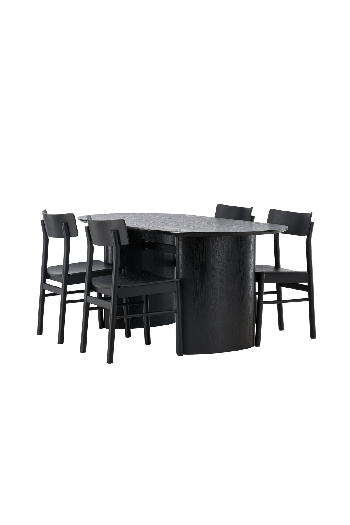 Isolde Esszimmerset + Montros 180cm/4St. in Schwarz präsentiert im Onlineshop von KAQTU Design AG. Esszimmerset ist von Venture Home
