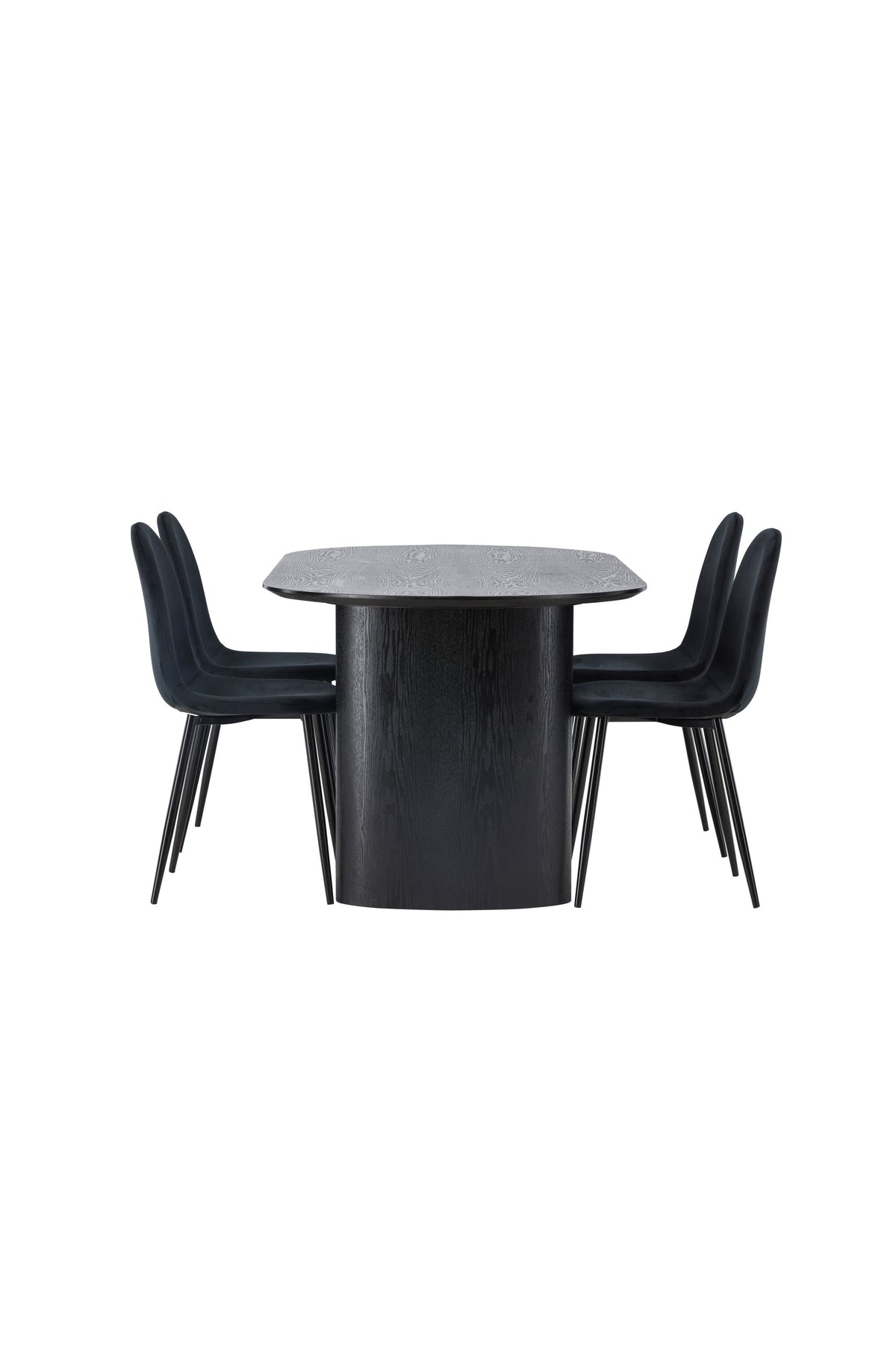 Isolde Esszimmerset + Polar 180cm/4St. in Schwarz präsentiert im Onlineshop von KAQTU Design AG. Esszimmerset ist von Venture Home
