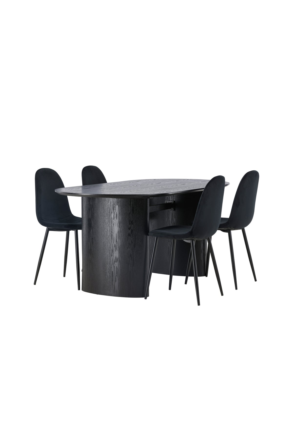 Isolde Esszimmerset + Polar 180cm/4St. in Schwarz präsentiert im Onlineshop von KAQTU Design AG. Esszimmerset ist von Venture Home