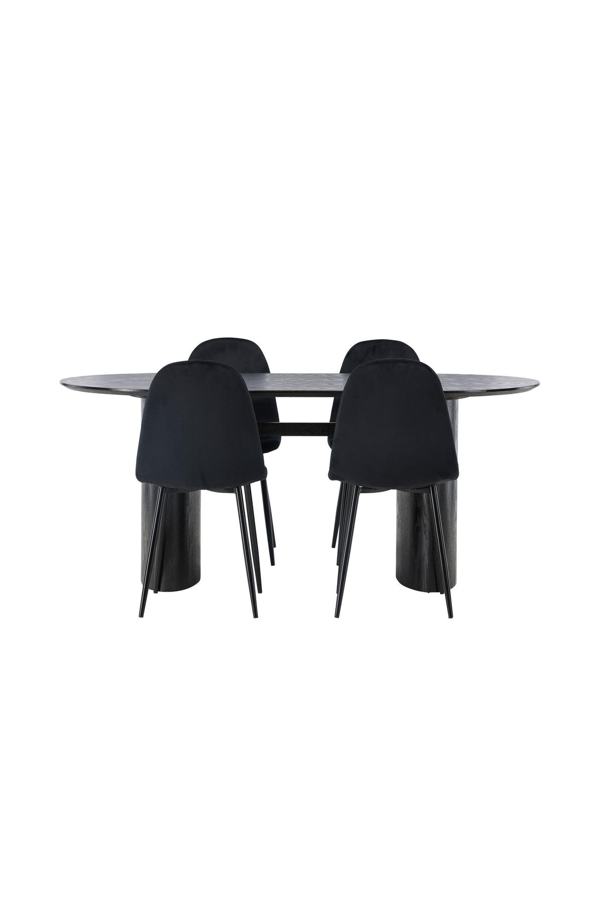 Isolde Esszimmerset + Polar 180cm/4St. in Schwarz präsentiert im Onlineshop von KAQTU Design AG. Esszimmerset ist von Venture Home