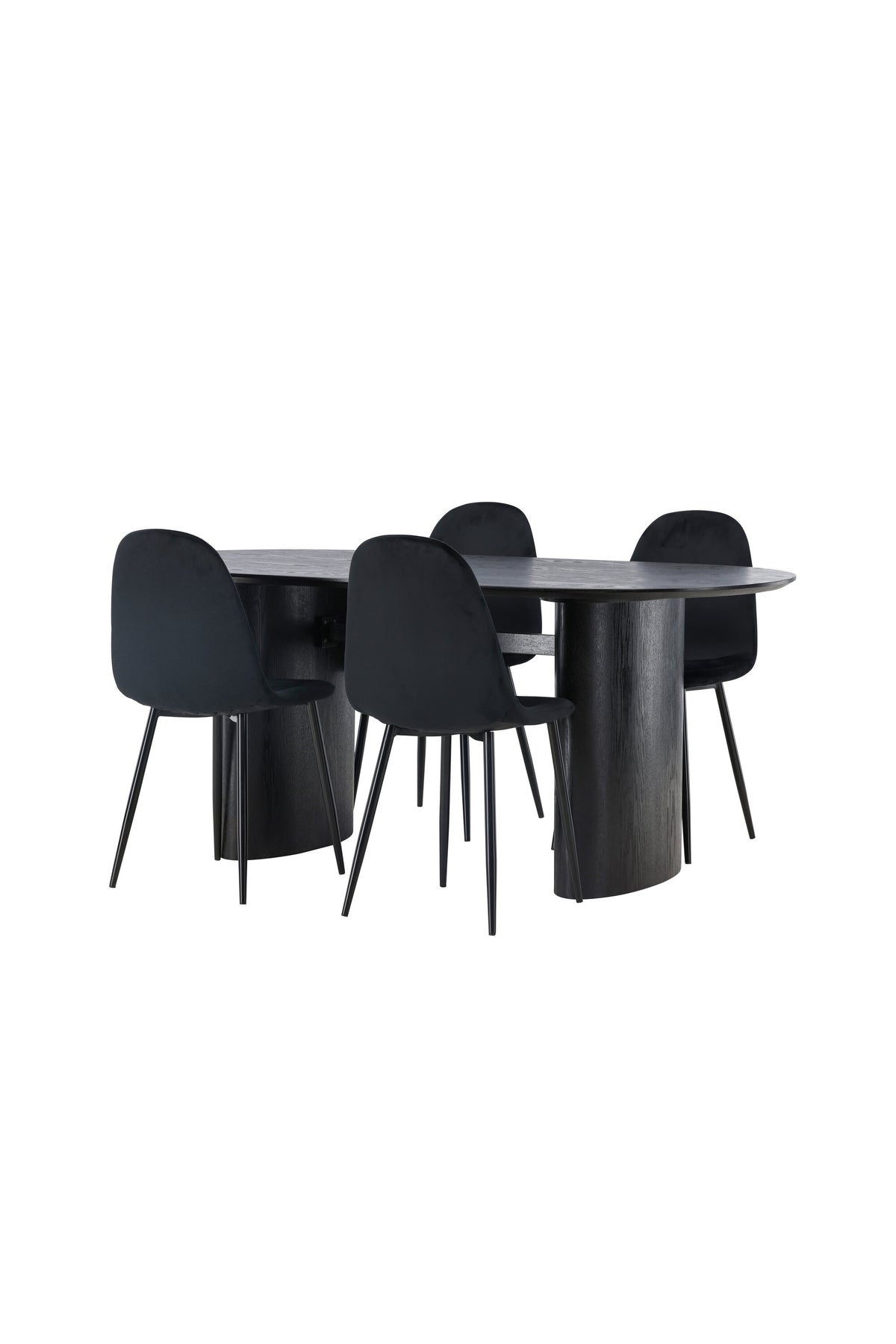 Isolde Esszimmerset + Polar 180cm/4St. in Schwarz präsentiert im Onlineshop von KAQTU Design AG. Esszimmerset ist von Venture Home