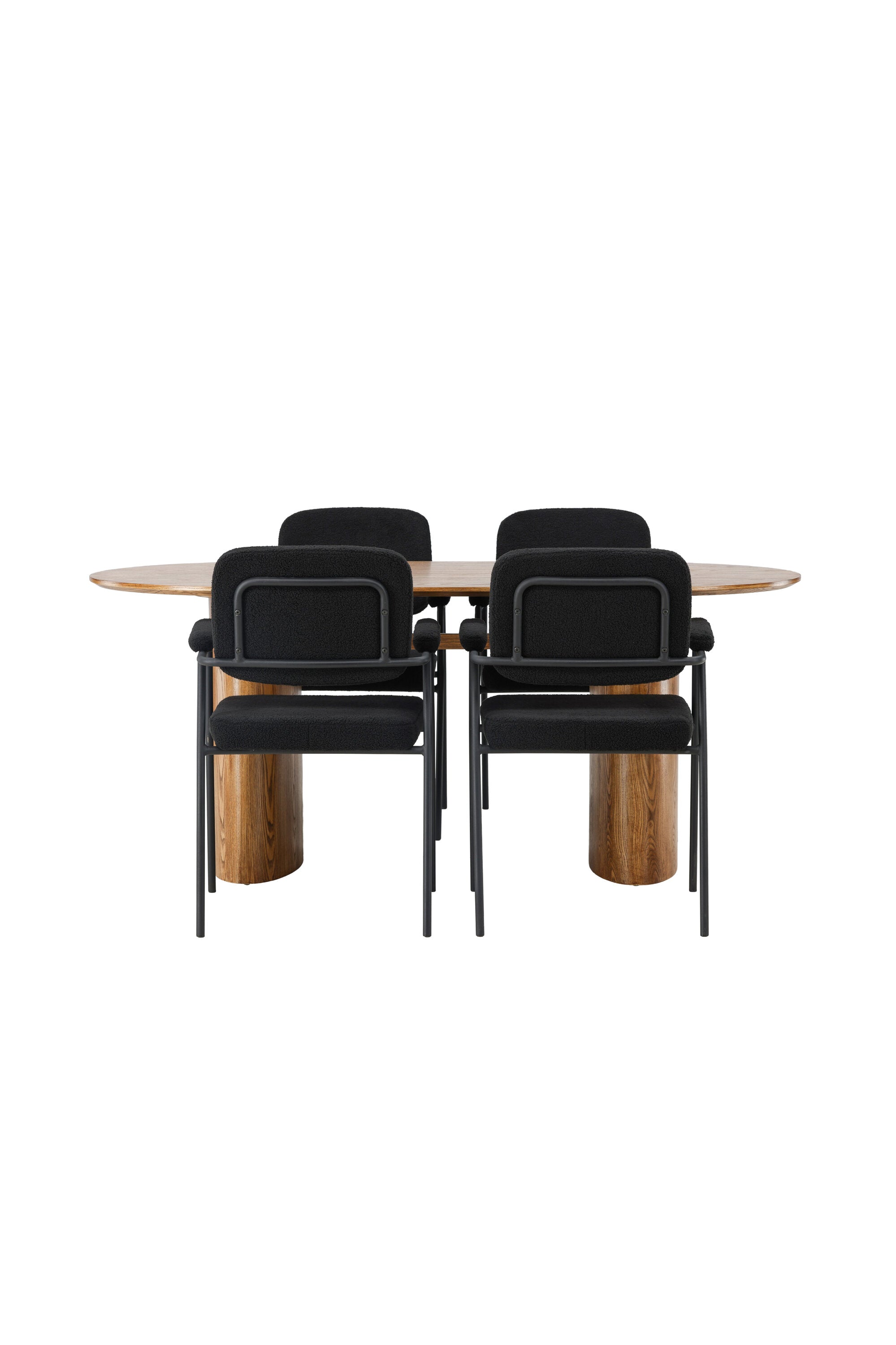 Isolde Esszimmerset + Yesterday 180cm/4St. in Natur / Schwarz präsentiert im Onlineshop von KAQTU Design AG. Esszimmerset ist von Venture Home