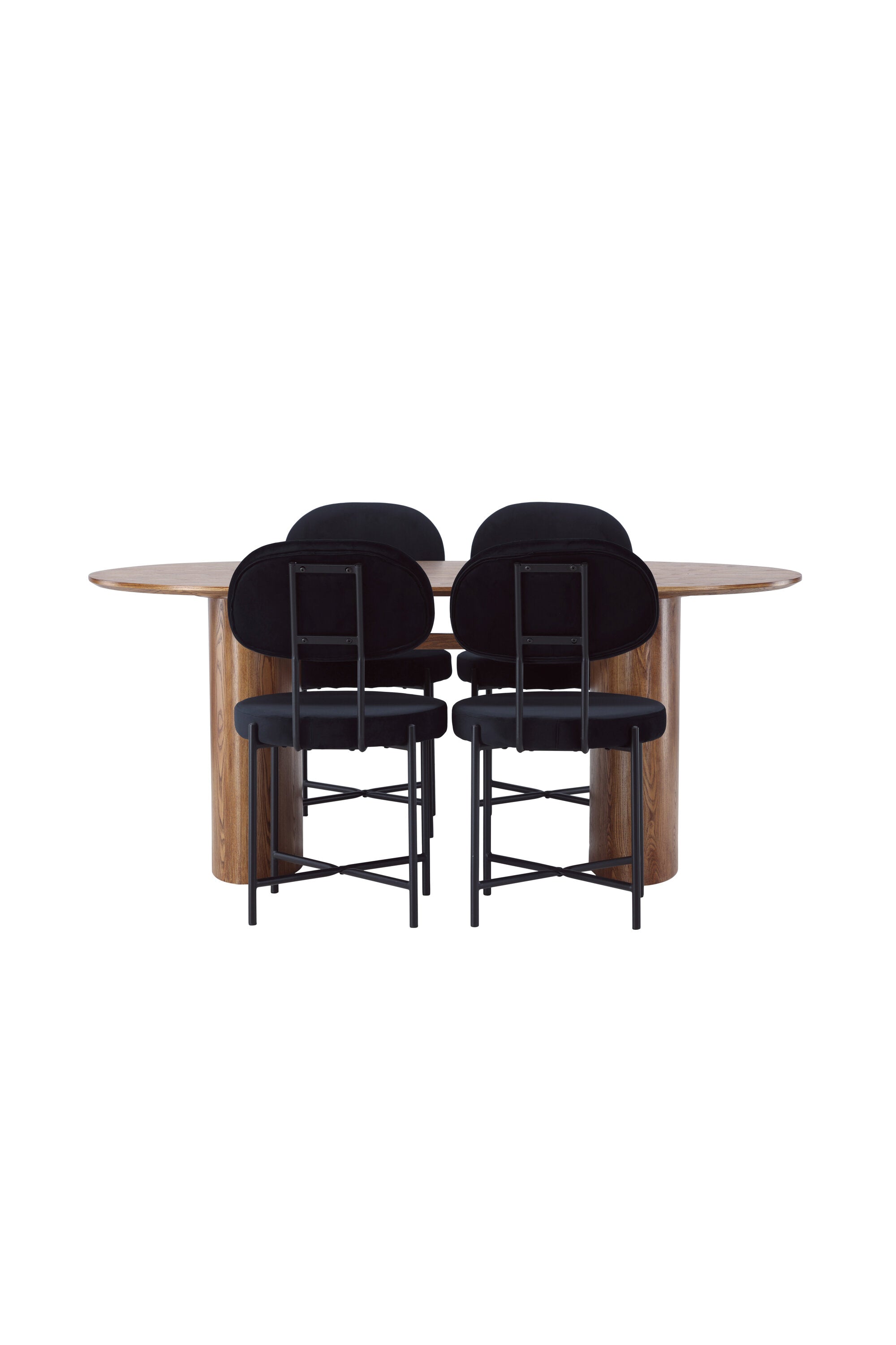 Isolde Esszimmerset + Stella 180cm/4St. in Natur / Schwarz präsentiert im Onlineshop von KAQTU Design AG. Esszimmerset ist von Venture Home