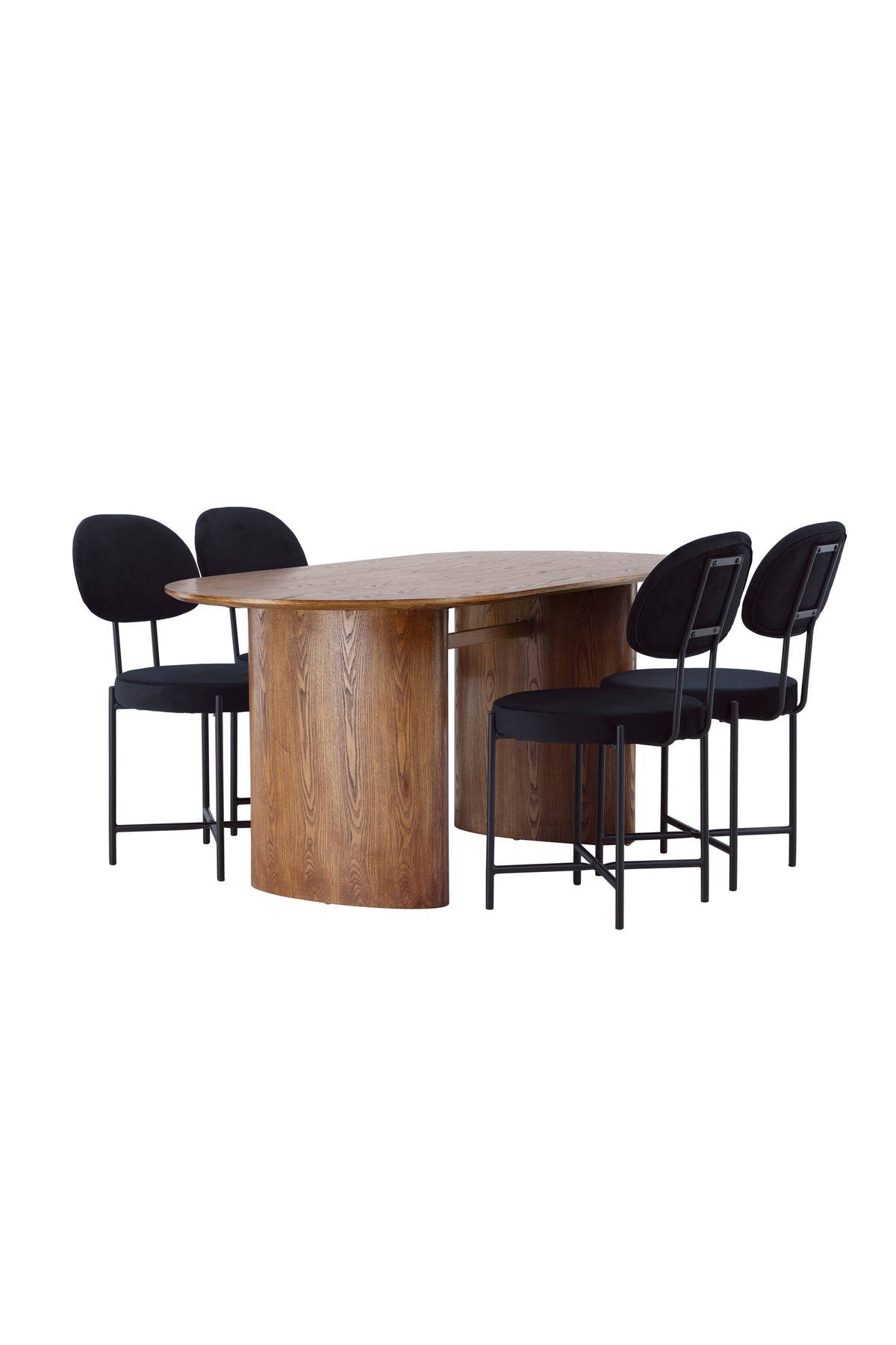 Isolde Esszimmerset + Stella 180cm/4St. in Natur / Schwarz präsentiert im Onlineshop von KAQTU Design AG. Esszimmerset ist von Venture Home