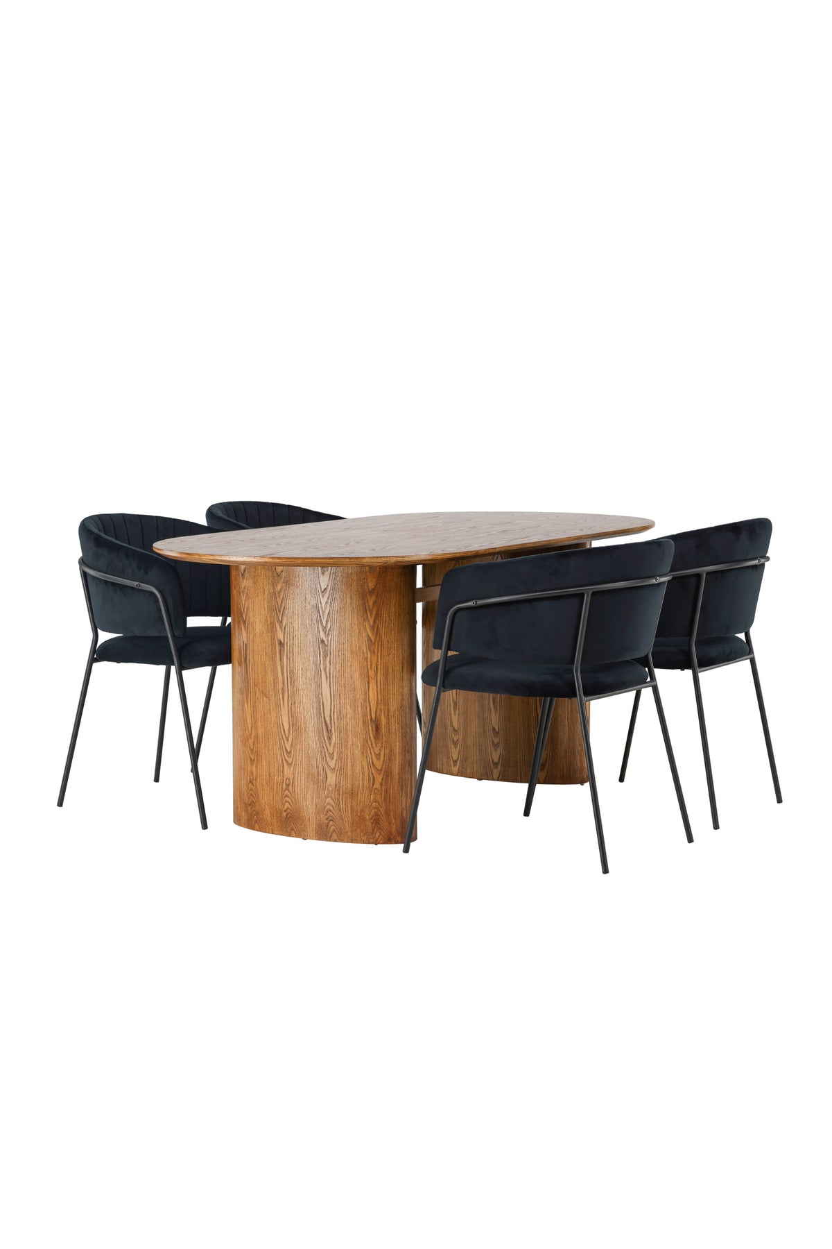 Isolde Esszimmerset + Selma 180cm/4St. in Natur / Schwarz präsentiert im Onlineshop von KAQTU Design AG. Esszimmerset ist von Venture Home