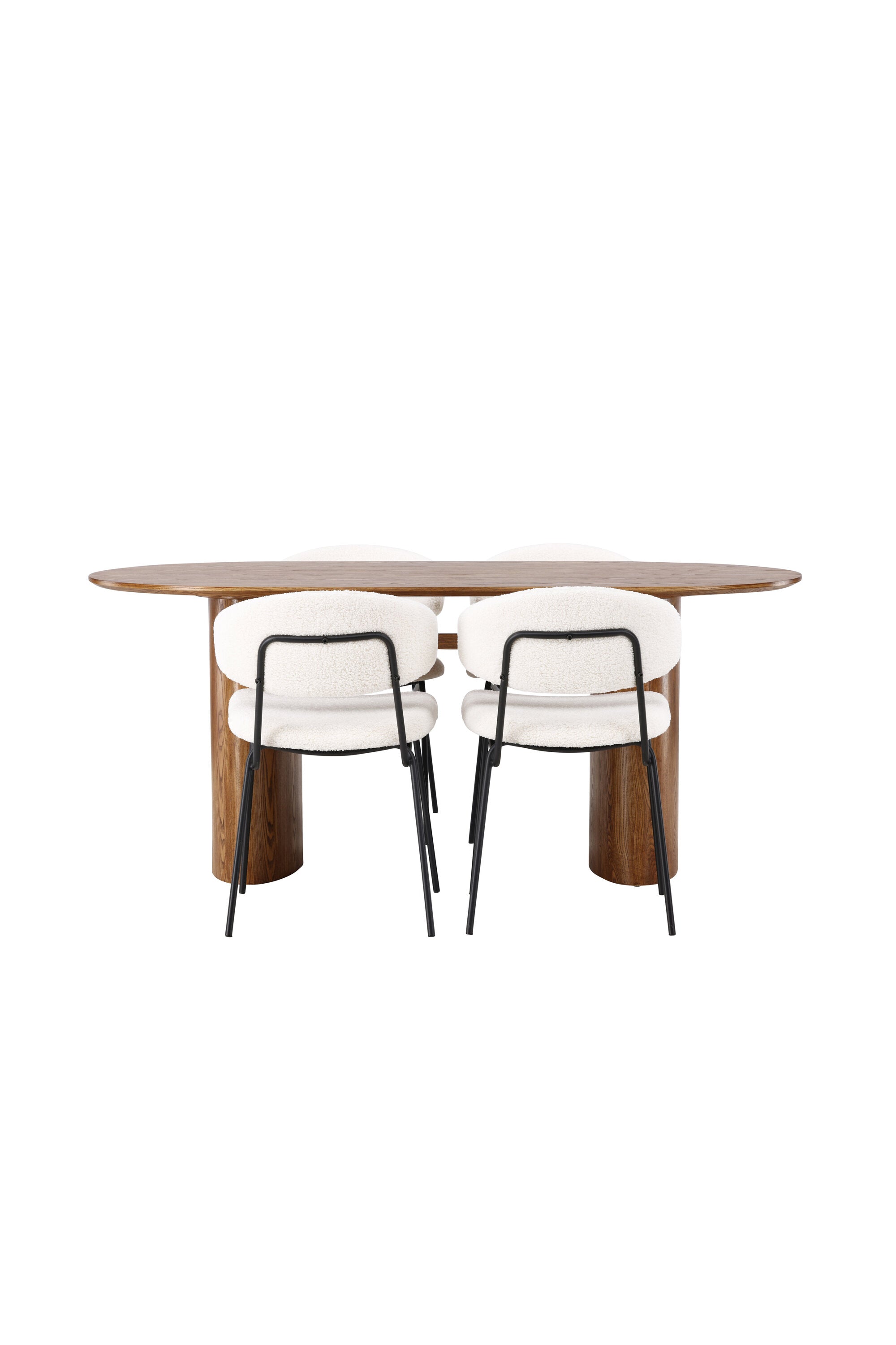 Isolde Esszimmerset + Chico 180cm/4St. in Natur / Weiss  präsentiert im Onlineshop von KAQTU Design AG. Esszimmerset ist von Venture Home