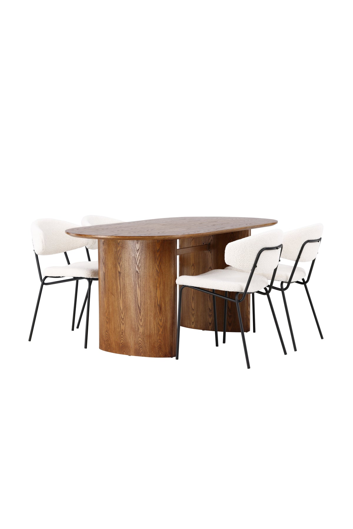 Isolde Esszimmerset + Chico 180cm/4St. in Natur / Weiss  präsentiert im Onlineshop von KAQTU Design AG. Esszimmerset ist von Venture Home