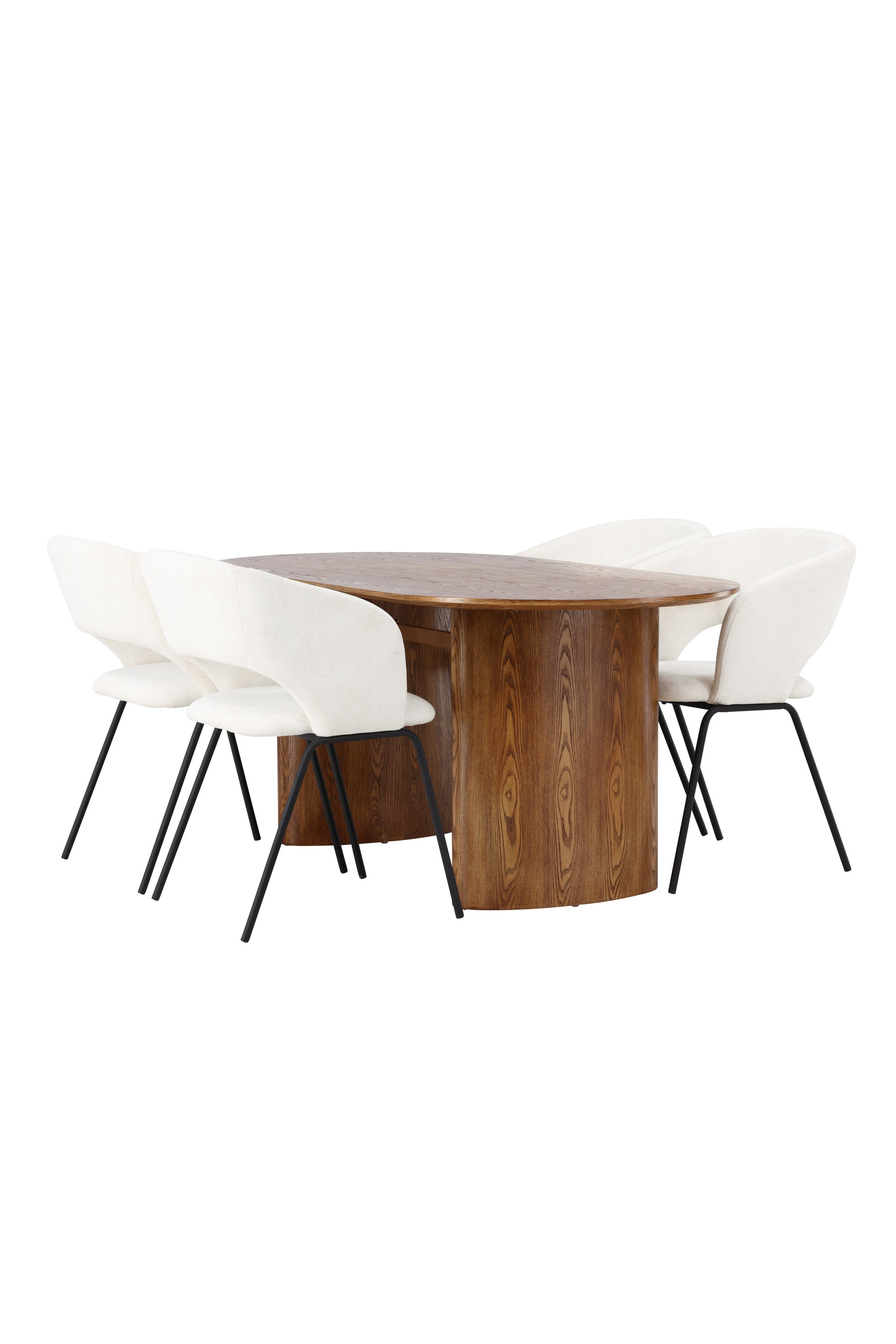 Isolde Esszimmerset + Day 180cm/4St. in Natur / Schwarz /  gebrochenes Weiss präsentiert im Onlineshop von KAQTU Design AG. Esszimmerset ist von Venture Home