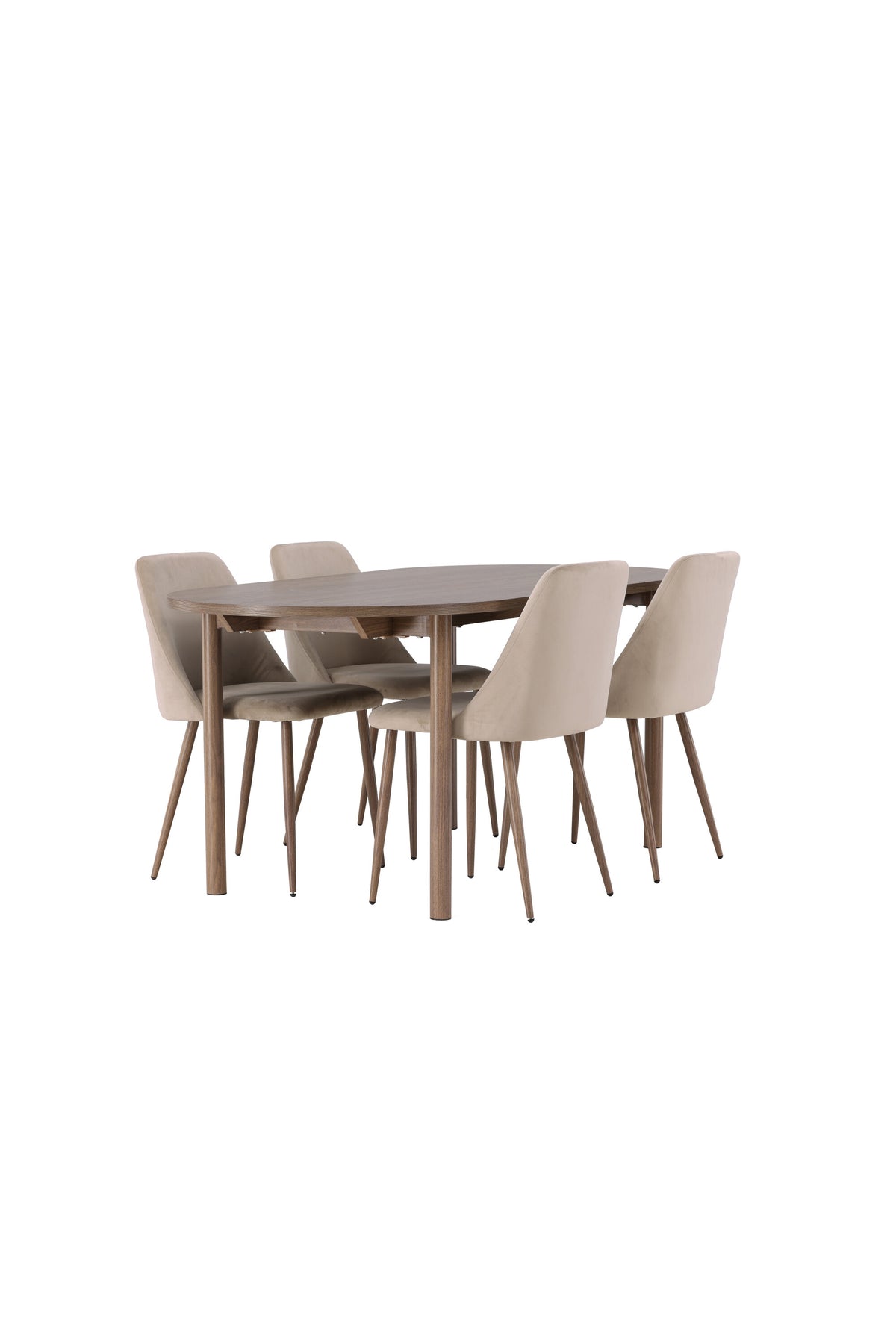 Andy Esszimmerset + Night 180cm/4St. in Braun, Walnuss präsentiert im Onlineshop von KAQTU Design AG. Esszimmerset ist von Venture Home
