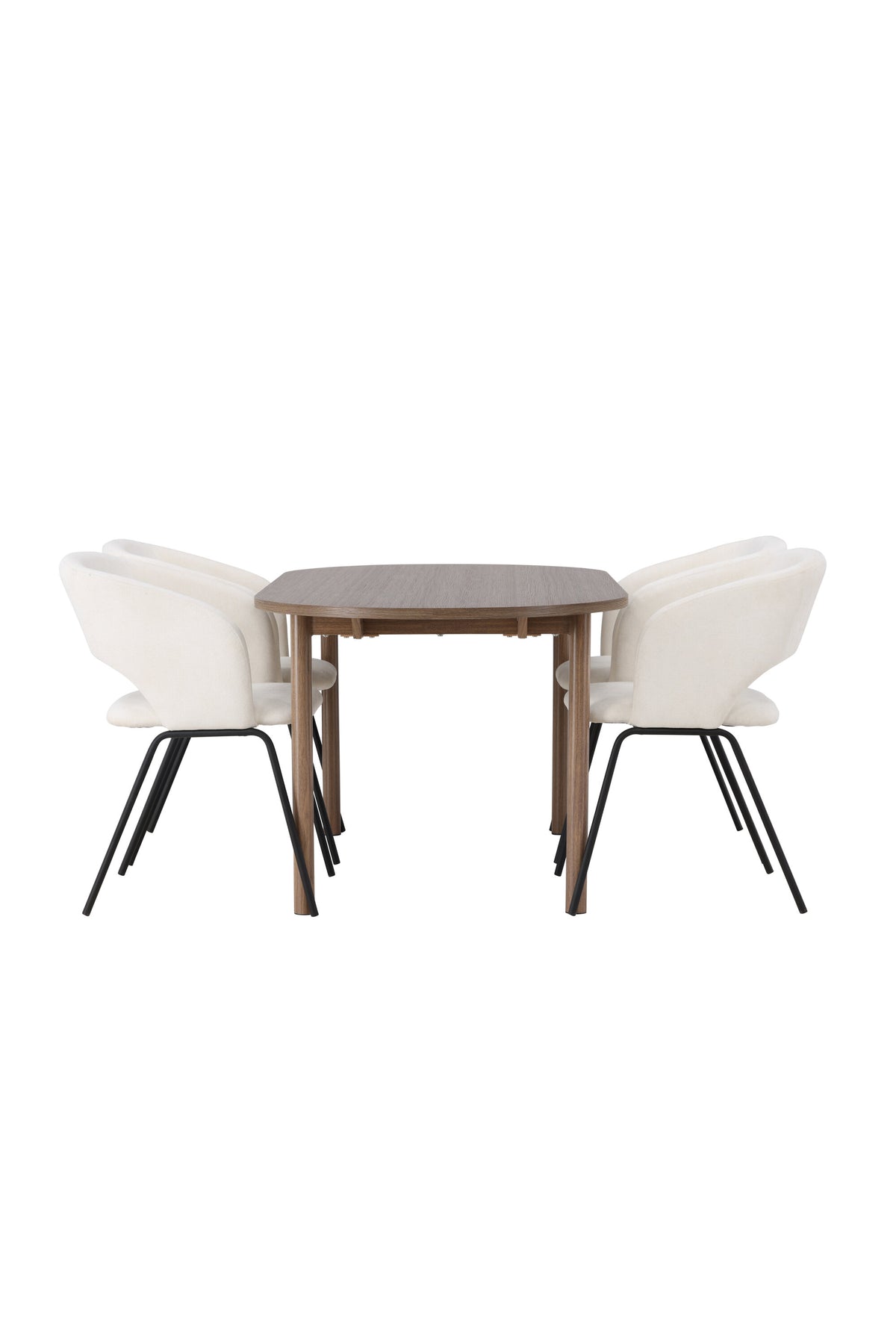 Andy Esszimmerset + Day 180cm/4St. in Schwarz, gebrochenes Weiss präsentiert im Onlineshop von KAQTU Design AG. Esszimmerset ist von Venture Home