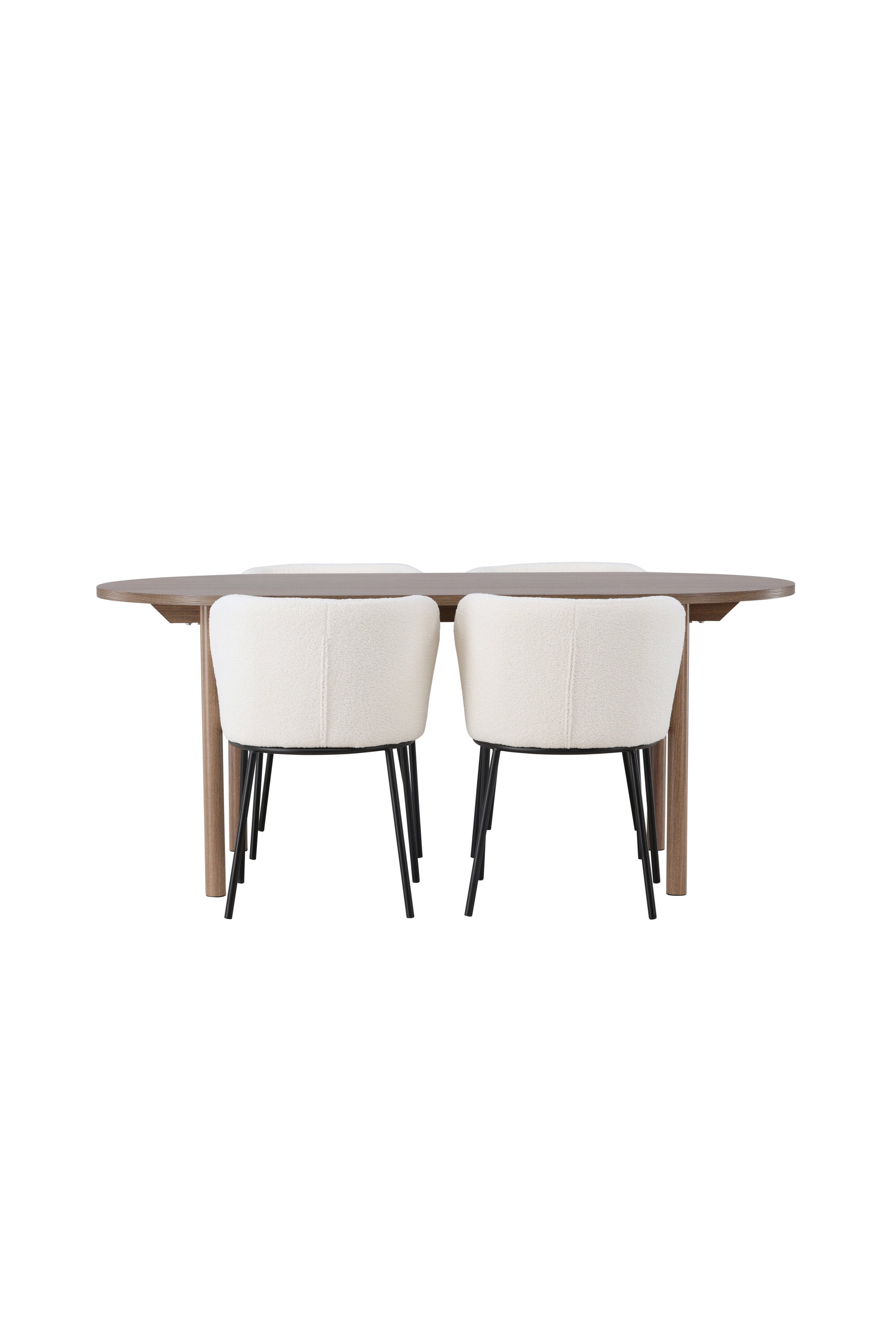 Andy Esszimmerset + Edina 180cm/4St. in Schwarz-Weiss präsentiert im Onlineshop von KAQTU Design AG. Esszimmerset ist von Venture Home