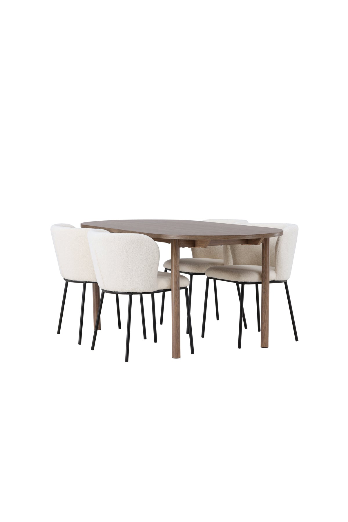 Andy Esszimmerset + Edina 180cm/4St. in Schwarz-Weiss präsentiert im Onlineshop von KAQTU Design AG. Esszimmerset ist von Venture Home