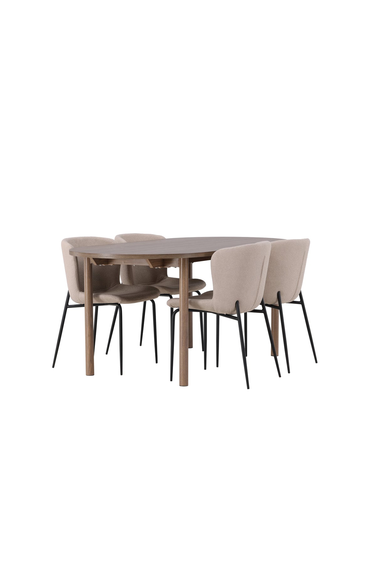 Andy Esszimmerset + Modesto 180cm/4St. in Beige, Schwarz präsentiert im Onlineshop von KAQTU Design AG. Esszimmerset ist von Venture Home