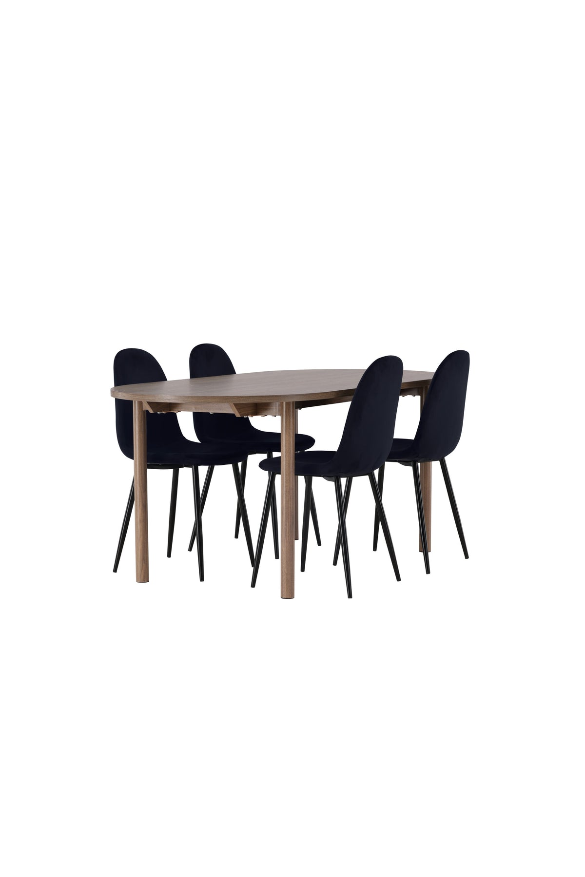 Esszimmer Set Andy mit Stühlen Polar in Natur/Schwarz präsentiert im Onlineshop von KAQTU Design AG. Esszimmerset ist von Venture Home