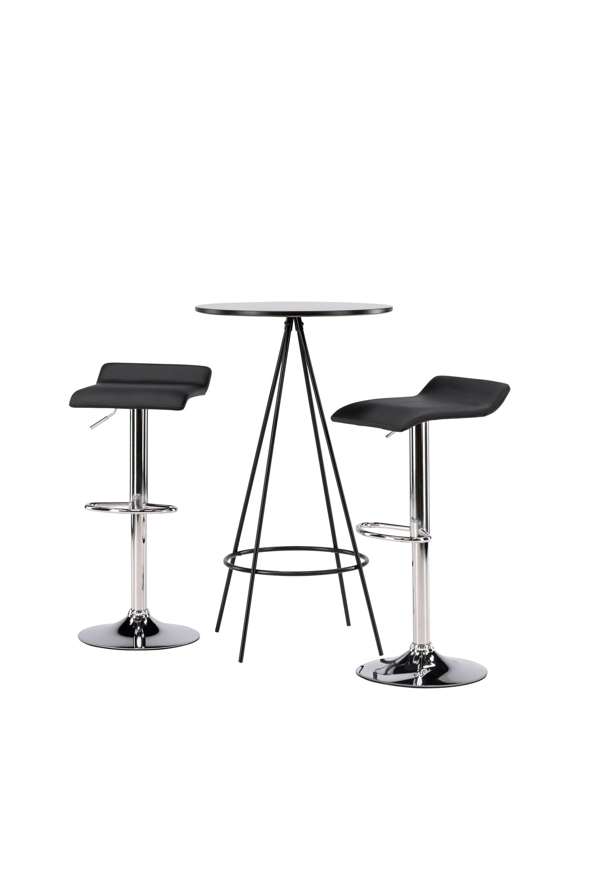 Barset Bistro + Jonna ⌀60cm/2St. in Schwarzes Silber präsentiert im Onlineshop von KAQTU Design AG. Bartischset ist von Venture Home