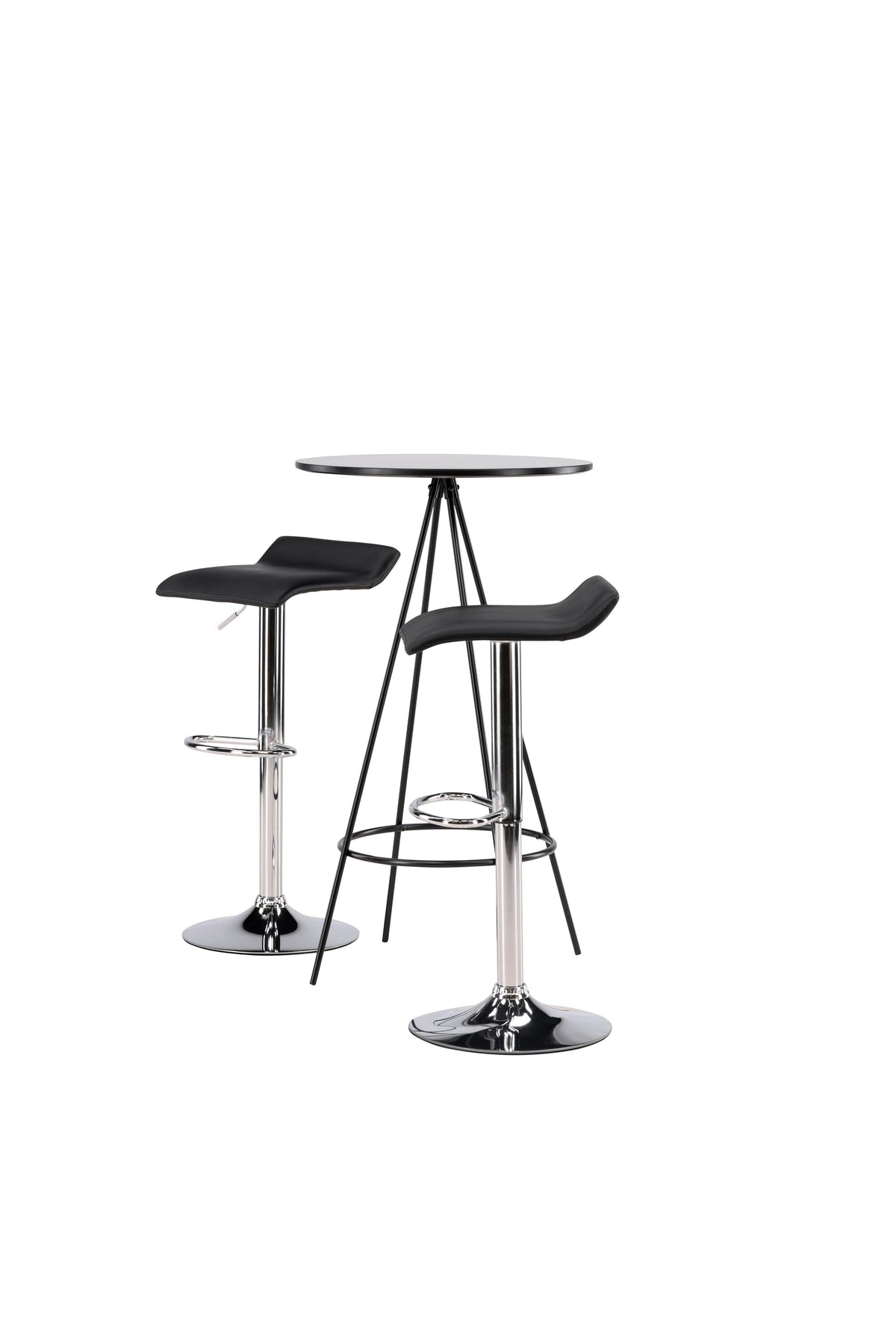Barset Bistro + Jonna ⌀60cm/2St. in Schwarzes Silber präsentiert im Onlineshop von KAQTU Design AG. Bartischset ist von Venture Home