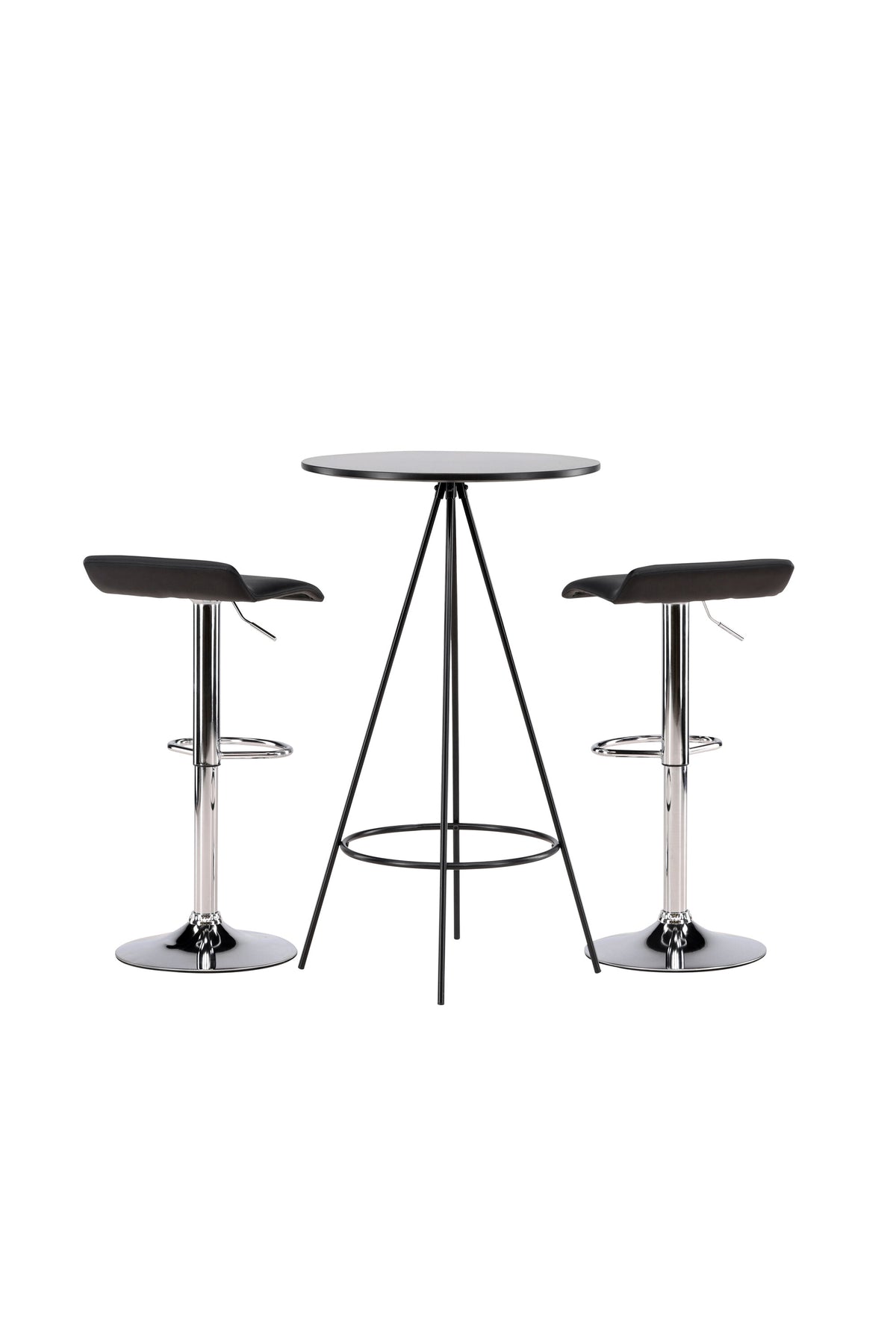 Barset Bistro + Jonna ⌀60cm/2St. in Schwarzes Silber präsentiert im Onlineshop von KAQTU Design AG. Bartischset ist von Venture Home