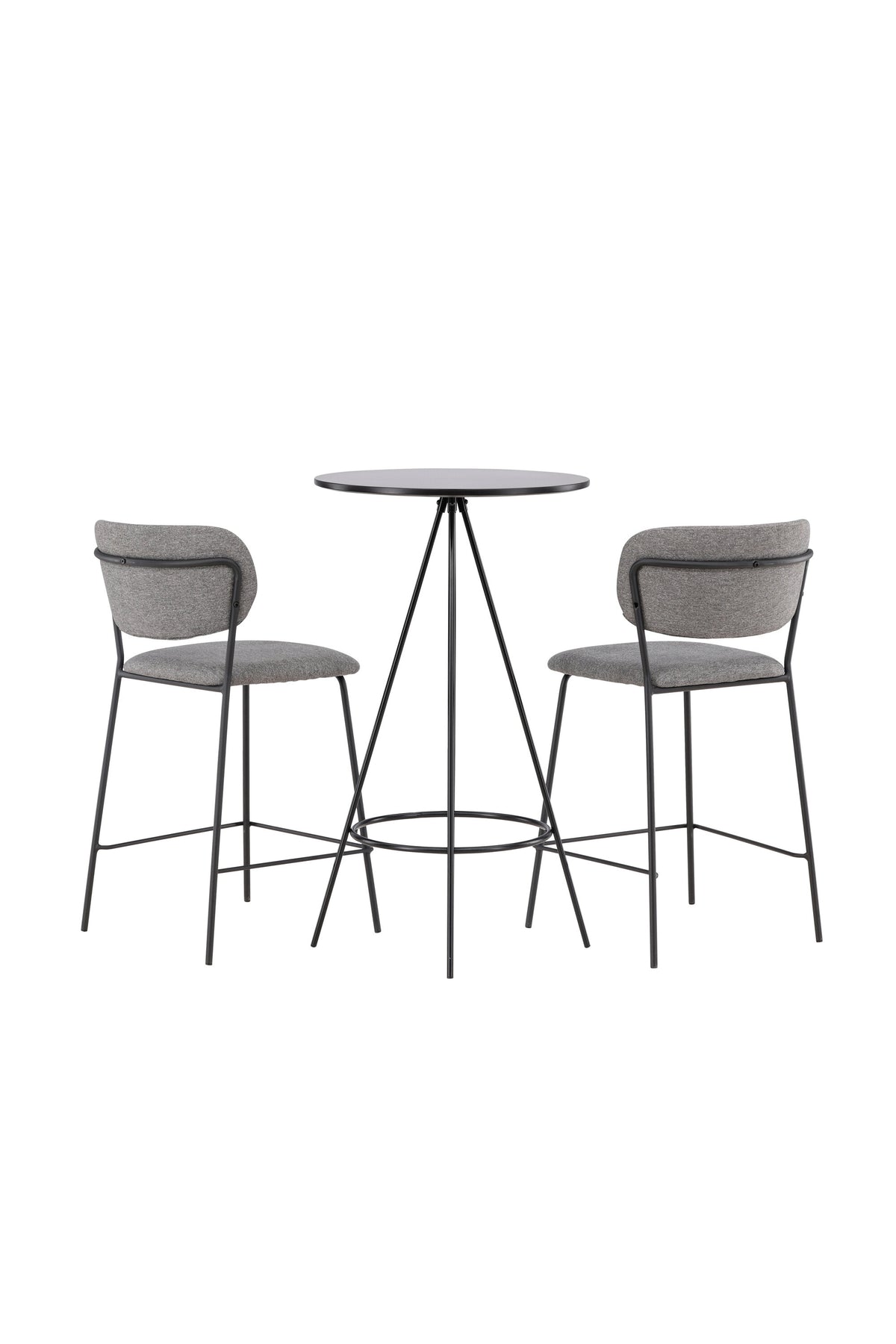 Barset Bistro + Bell ⌀60cm/2St. in Schwarzgrau präsentiert im Onlineshop von KAQTU Design AG. Bartischset ist von Venture Home