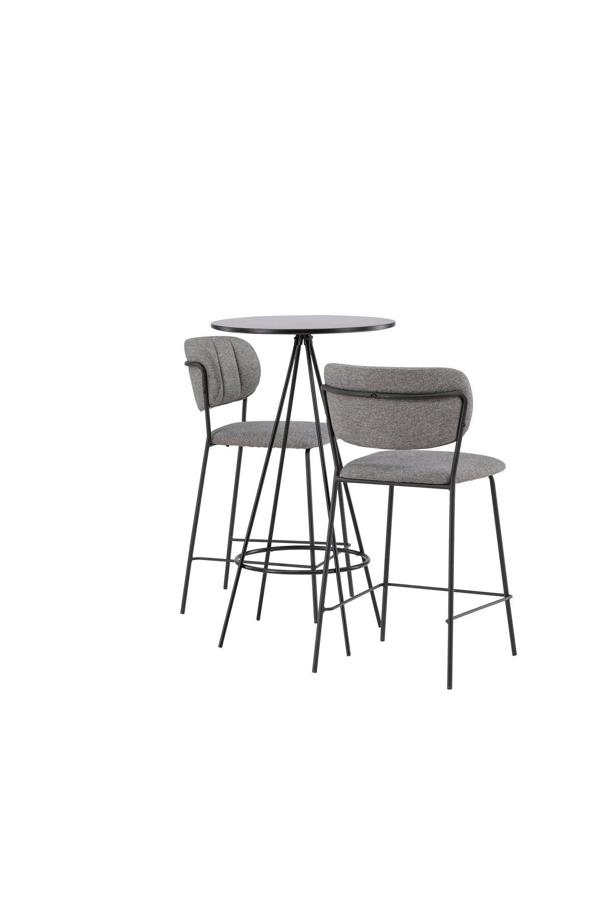 Barset Bistro + Bell ⌀60cm/2St. in Schwarzgrau präsentiert im Onlineshop von KAQTU Design AG. Bartischset ist von Venture Home
