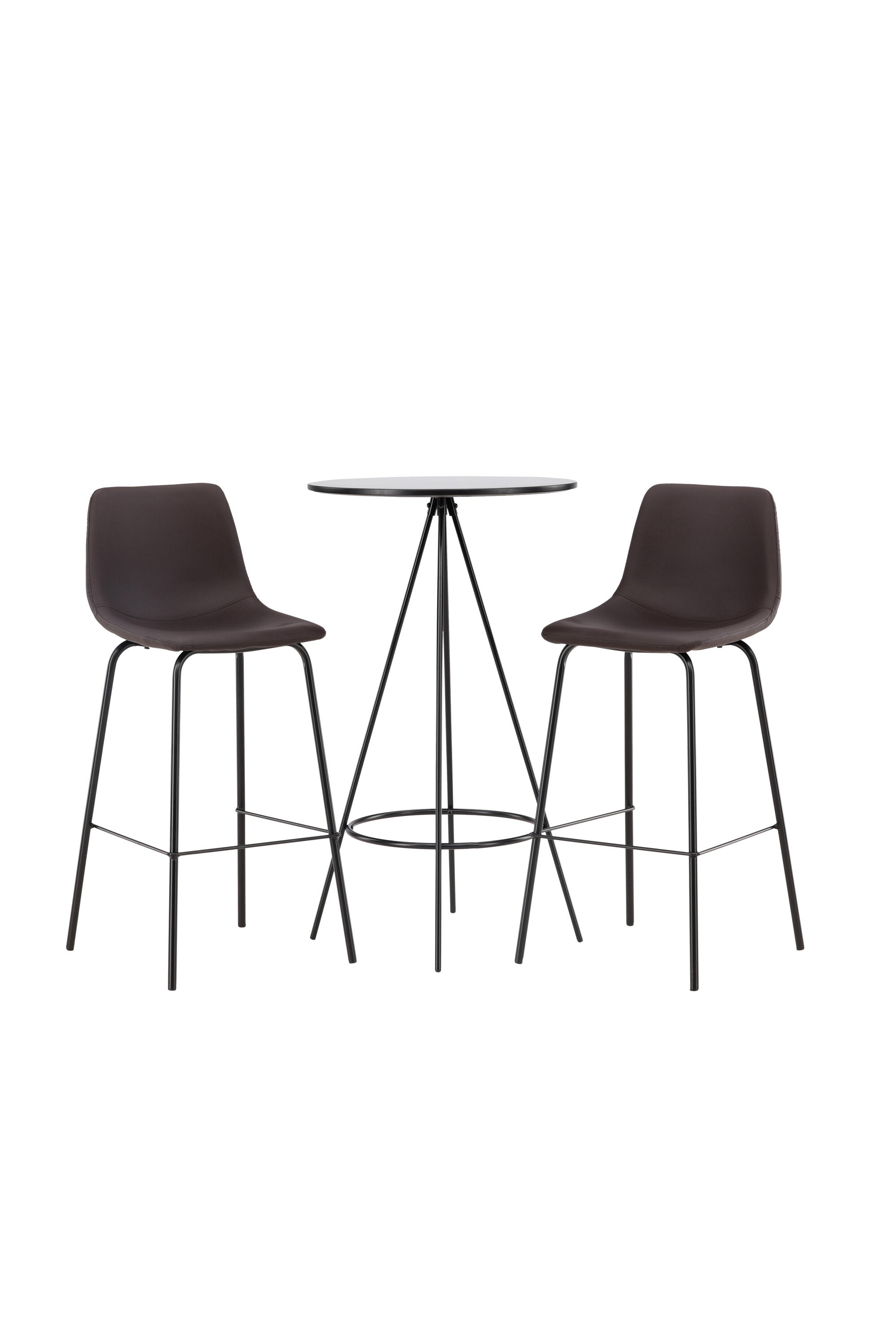 Barset Bistro + Alexi ⌀60cm/2St. in Schwarz Braun präsentiert im Onlineshop von KAQTU Design AG. Bartischset ist von Venture Home
