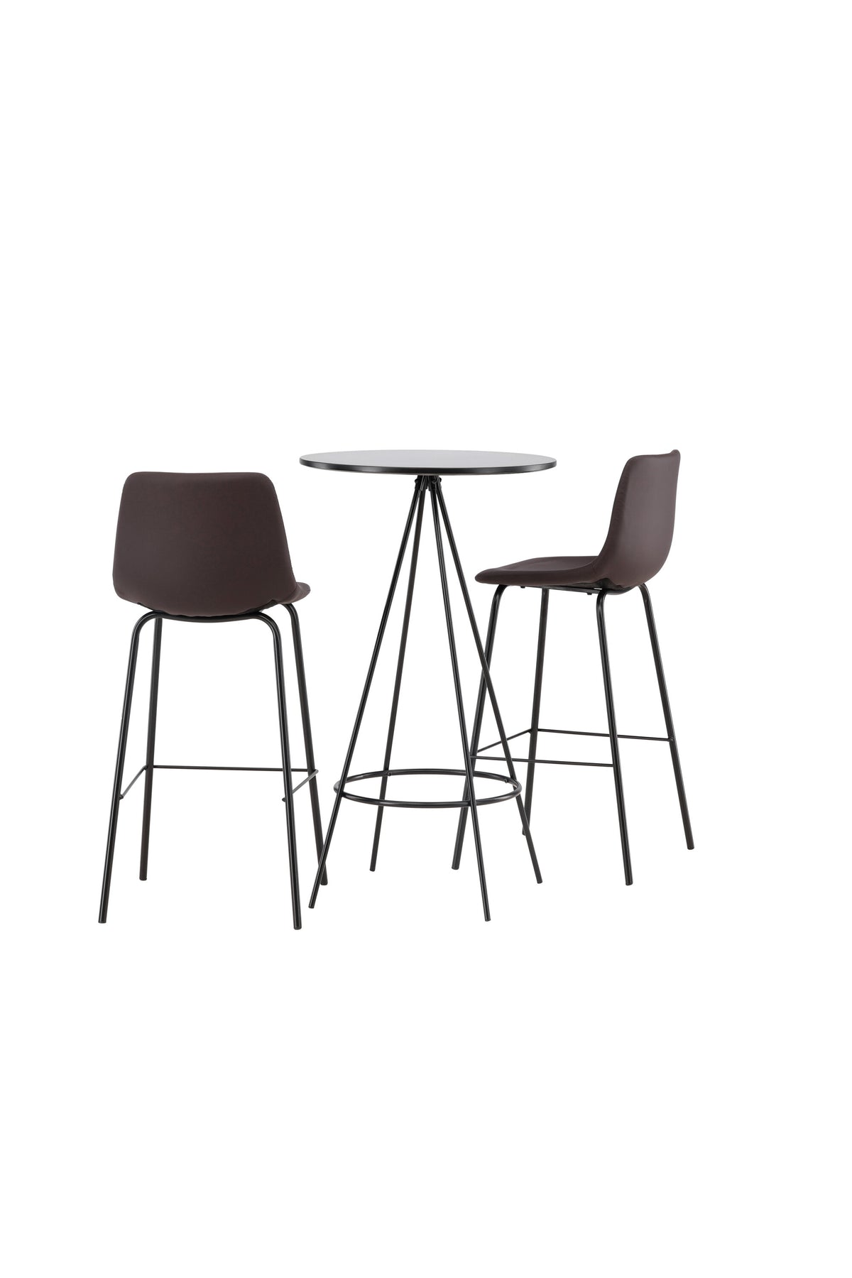 Barset Bistro + Alexi ⌀60cm/2St. in Schwarz Braun präsentiert im Onlineshop von KAQTU Design AG. Bartischset ist von Venture Home